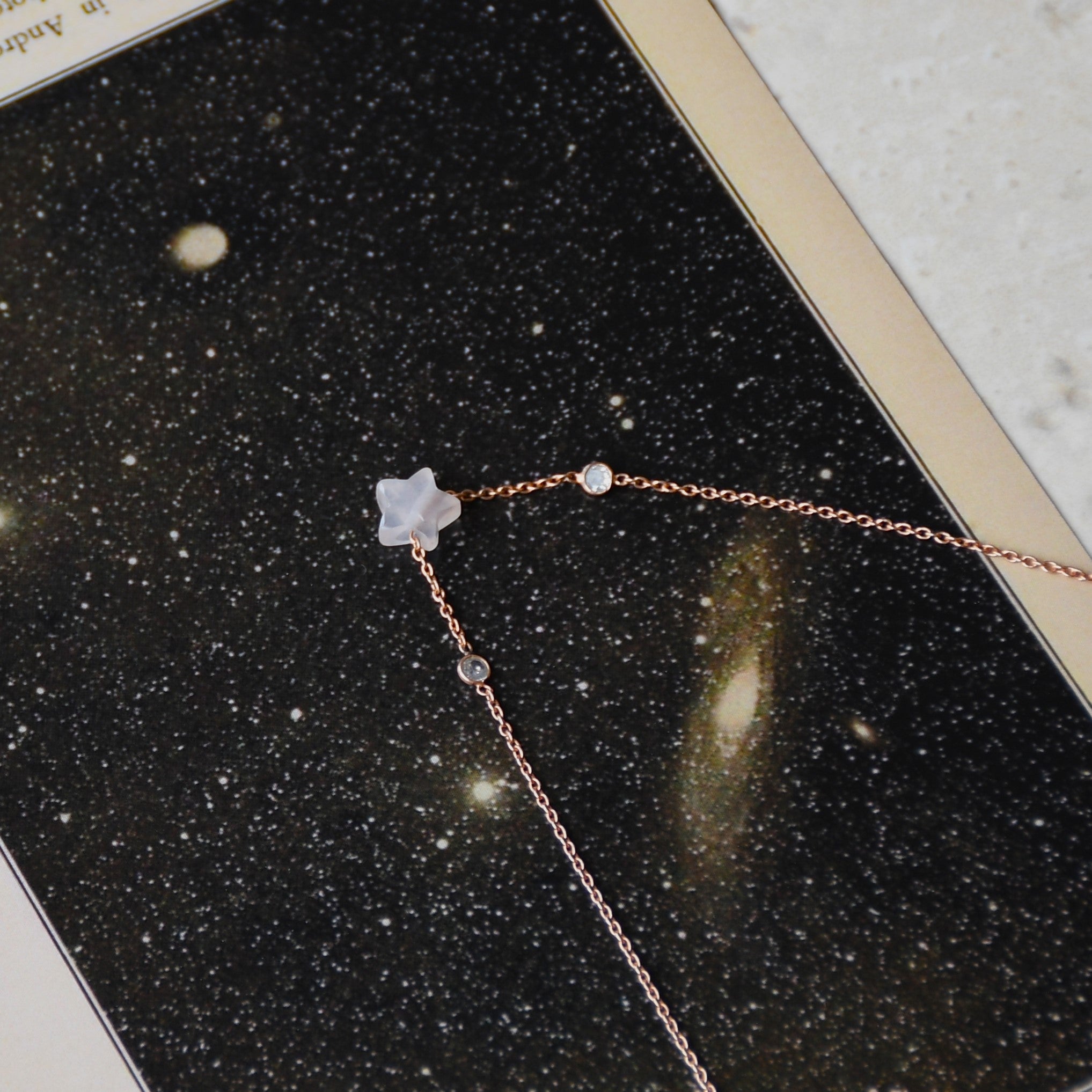 Venus Star Necklace by Noyra with Fashion Jewellery, jewelry, Micron, Natural, Necklaces, Pink, Silver, Solids at Kamakhyaa for sustainable fashion