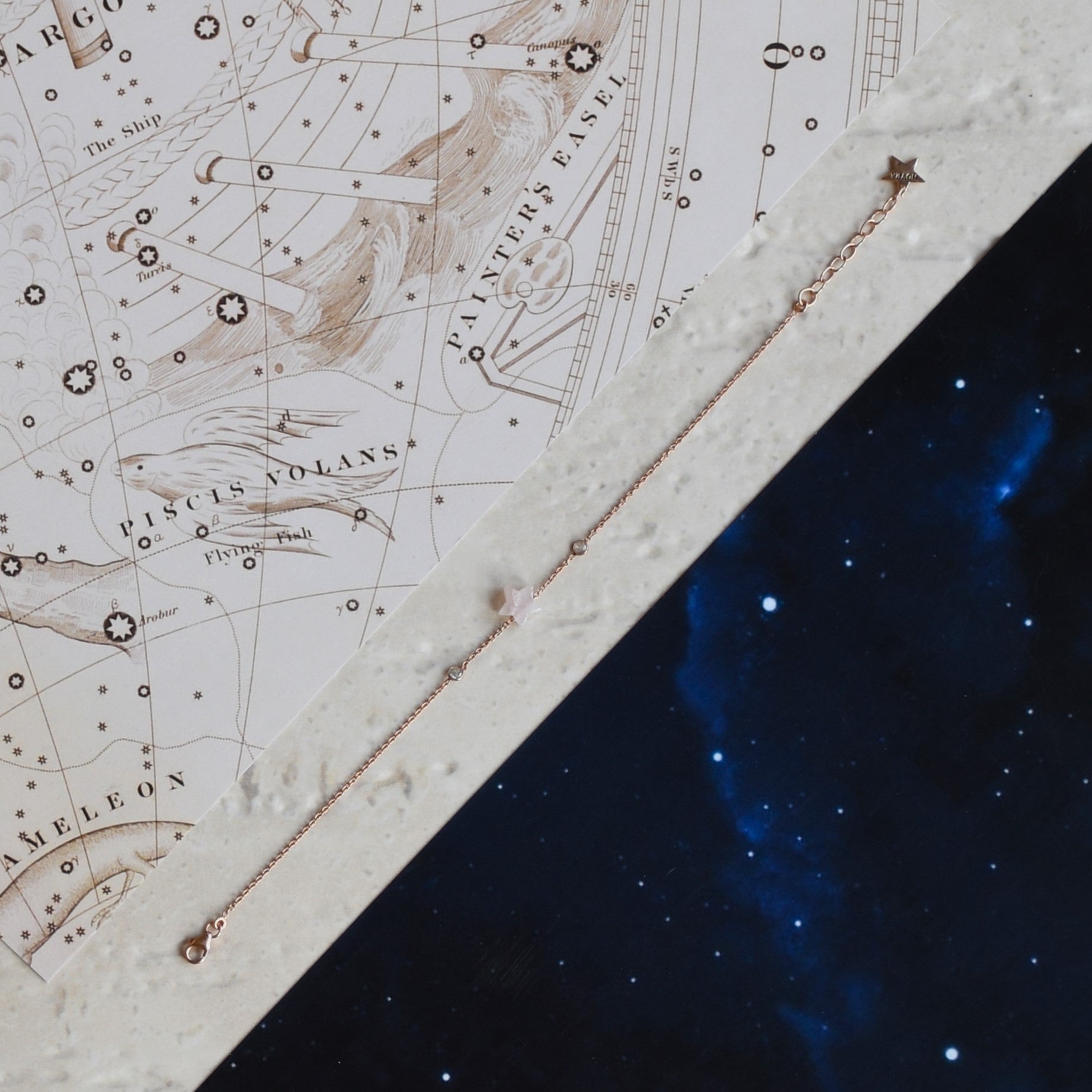 Venus Star Bracelet by Noyra with Add Ons, Bracelets, Fashion Jewellery, jewelry, Micron, Natural, Pink, Silver, Textured at Kamakhyaa for sustainable fashion