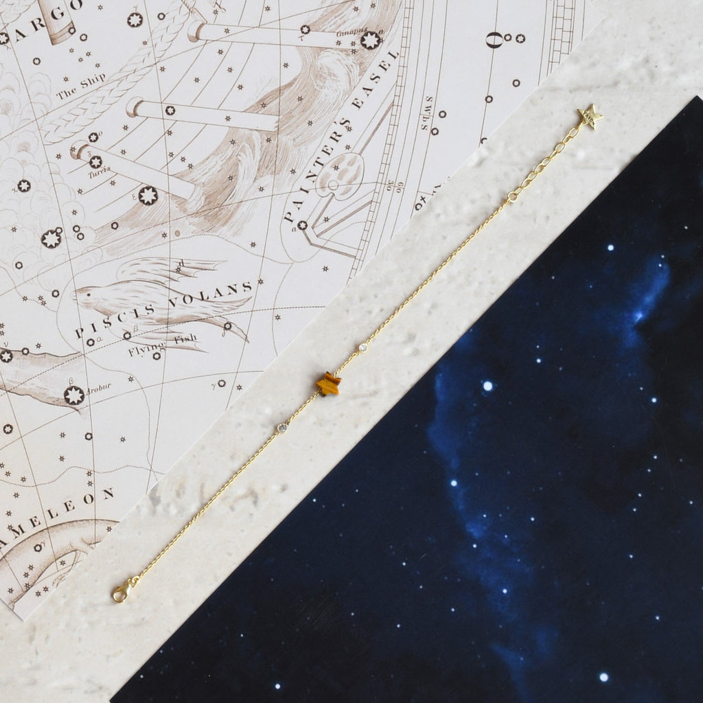 Freya Star Bracelet by Noyra with Add Ons, Bracelets, Brown, Fashion Jewellery, Free Size, jewelry, Micron, Natural, Silver, Textured at Kamakhyaa for sustainable fashion