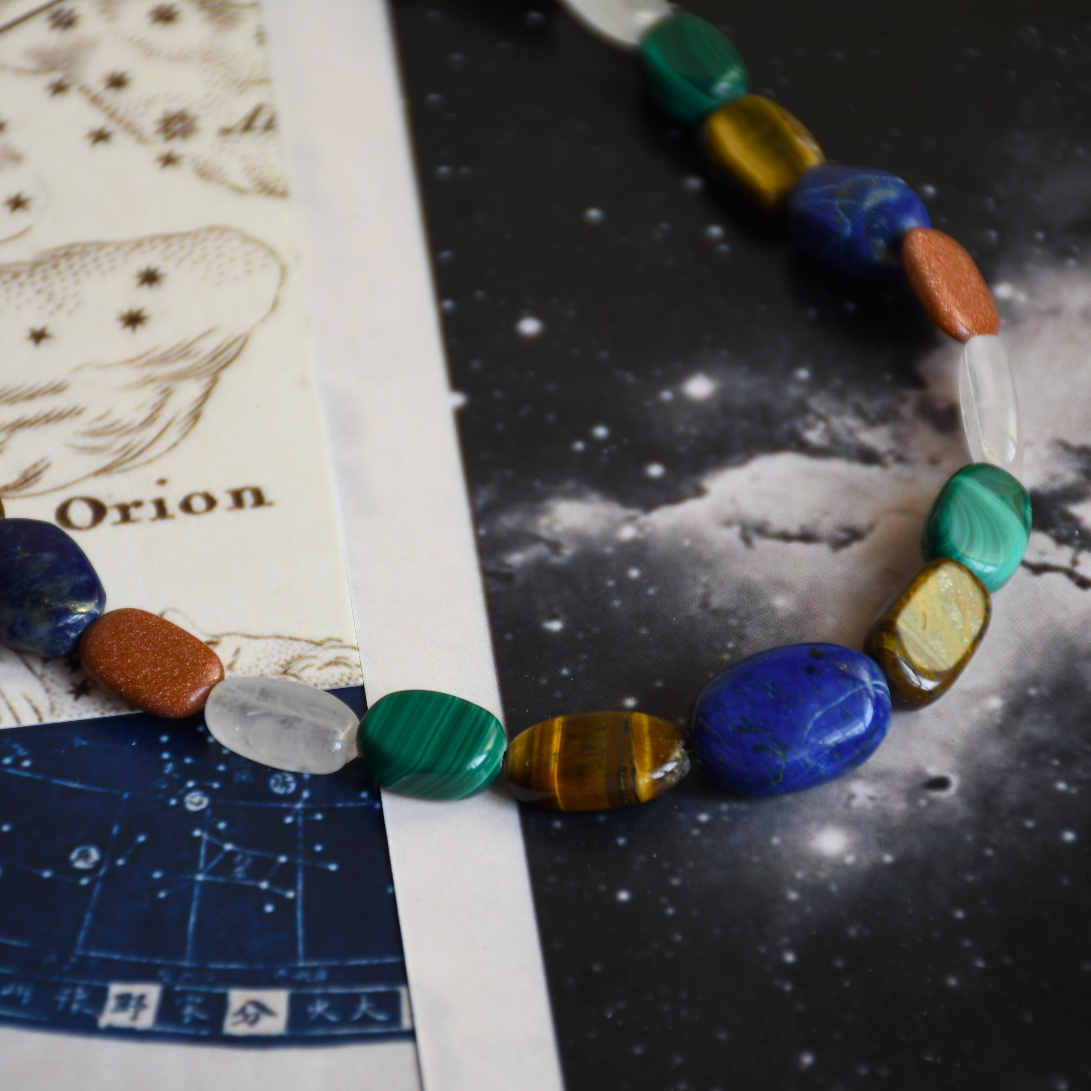 Galaxaia Necklace by Noyra with Beaded Jewellery, Brass Alloy, Choker, Fashion Jewellery, jewelry, July Sale, July Sale 2023, Micron, Multicolor, Natural, Solids at Kamakhyaa for sustainable fashion
