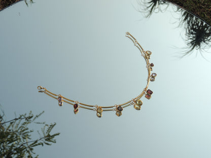 Naulakha Haar Choker by Noyra with Alloy, Fashion Jewellery, jewelry, Micron, Multicolor, Natural, Necklaces, Solids at Kamakhyaa for sustainable fashion