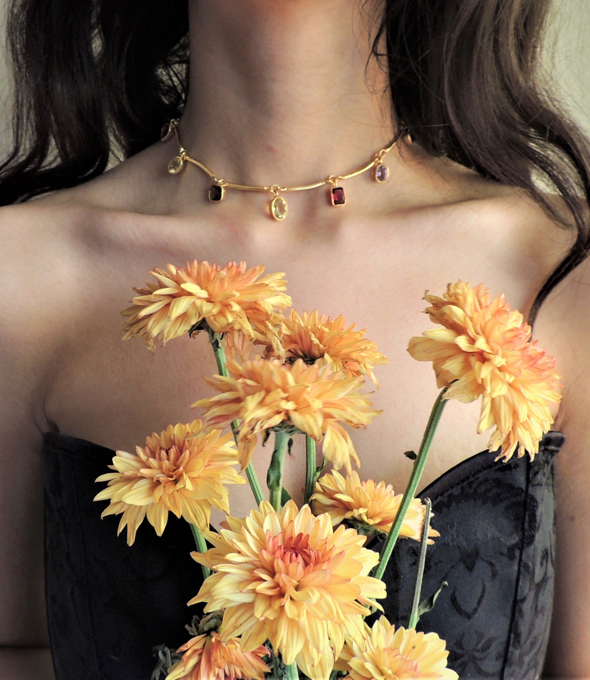 Naulakha Haar Choker by Noyra with Alloy, Fashion Jewellery, jewelry, Micron, Multicolor, Natural, Necklaces, Solids at Kamakhyaa for sustainable fashion