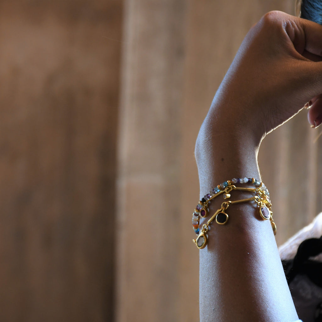 Naulakha Bracelet by Noyra with Add Ons, Alloy, Bracelets, Fashion Jewellery, jewelry, Micron, Multicolor, Natural, Office Wear Jewellery, Textured at Kamakhyaa for sustainable fashion