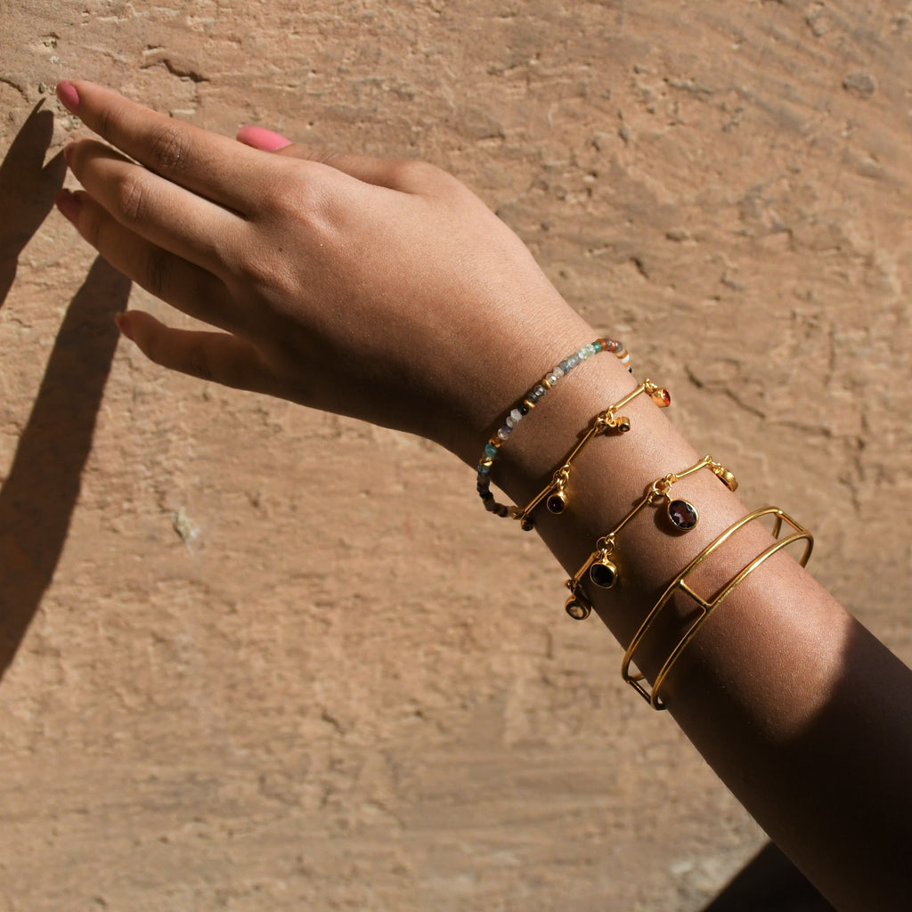 Naulakha Bracelet by Noyra with Add Ons, Alloy, Bracelets, Fashion Jewellery, jewelry, Micron, Multicolor, Natural, Office Wear Jewellery, Textured at Kamakhyaa for sustainable fashion