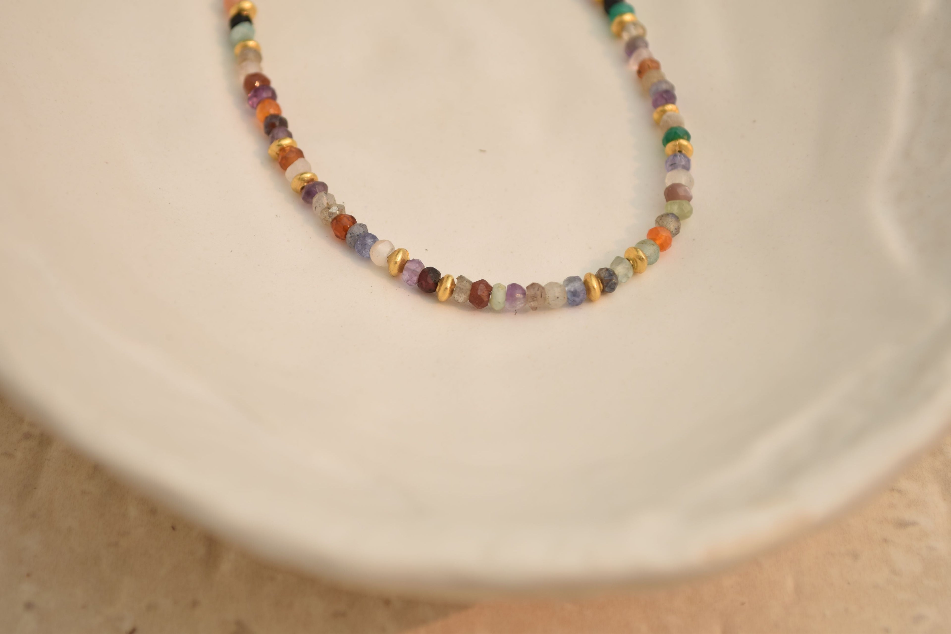 Iris Choker by Noyra with Alloy, Beaded Jewellery, Choker, Fashion Jewellery, jewelry, Micron, Multicolor, Natural, Solids at Kamakhyaa for sustainable fashion