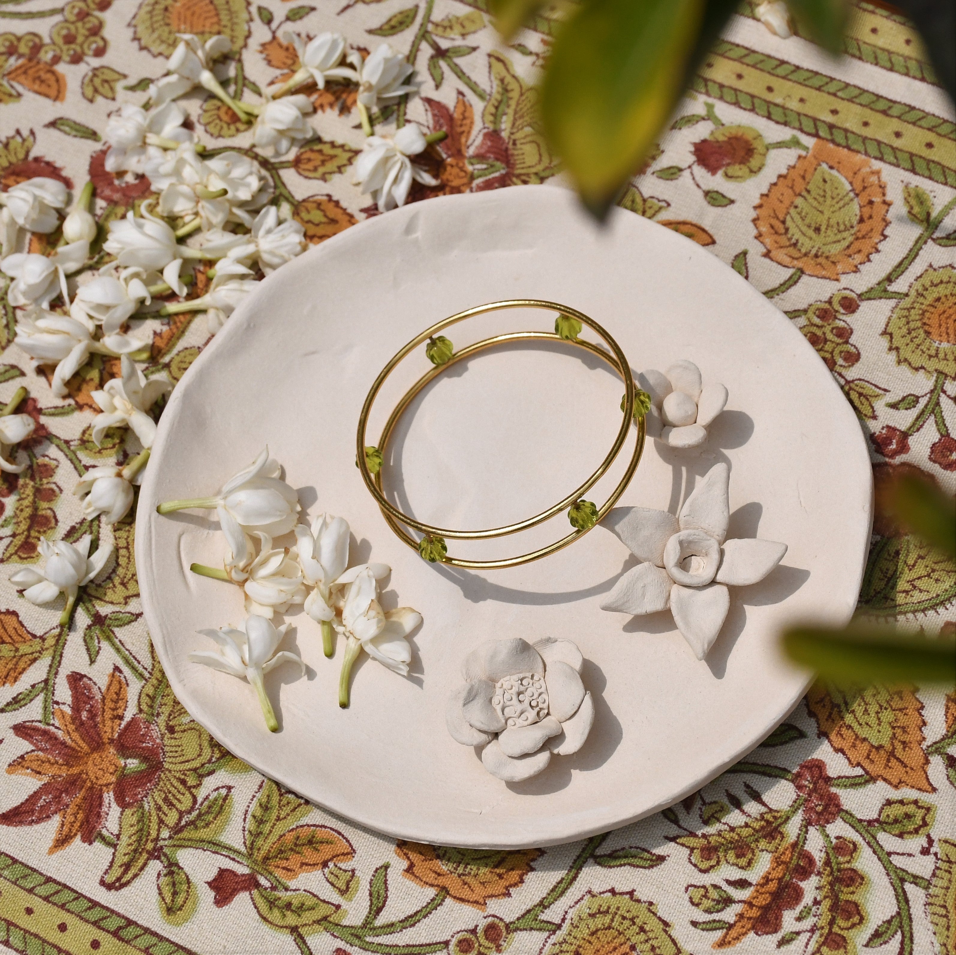 Chahar Bagh Bangle by Noyra with Add Ons, Alloy, Bangles, Fashion Jewellery, Gold, jewelry, July Sale, July Sale 2023, Micron, Natural, Office Wear Jewellery, Textured at Kamakhyaa for sustainable fashion