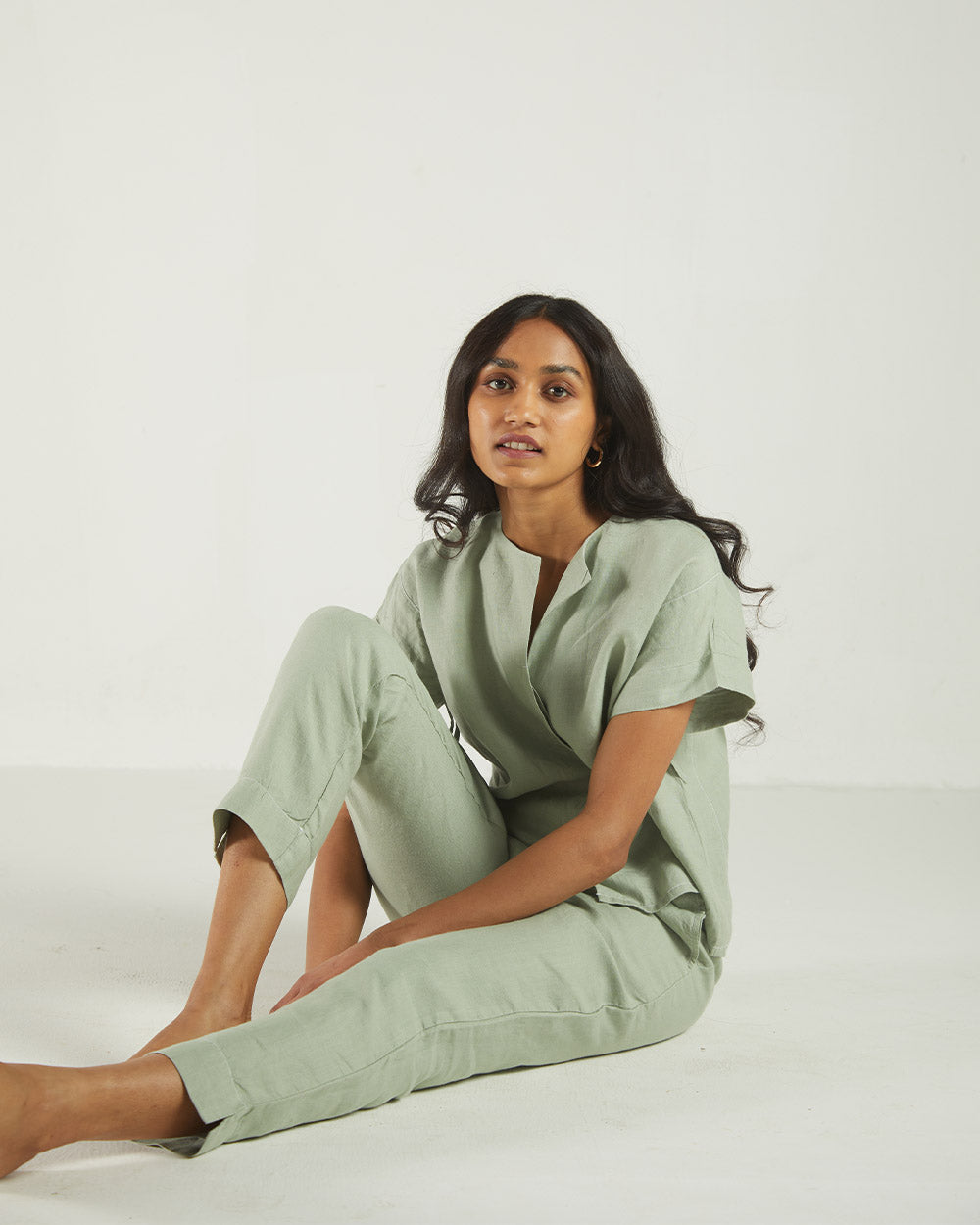 Olive Green Boxy Shirt by Reistor with Bemberg, Casual Wear, Earth by Reistor, Green, Natural, Regular Fit, Shirts, Solids, Tops, Womenswear at Kamakhyaa for sustainable fashion