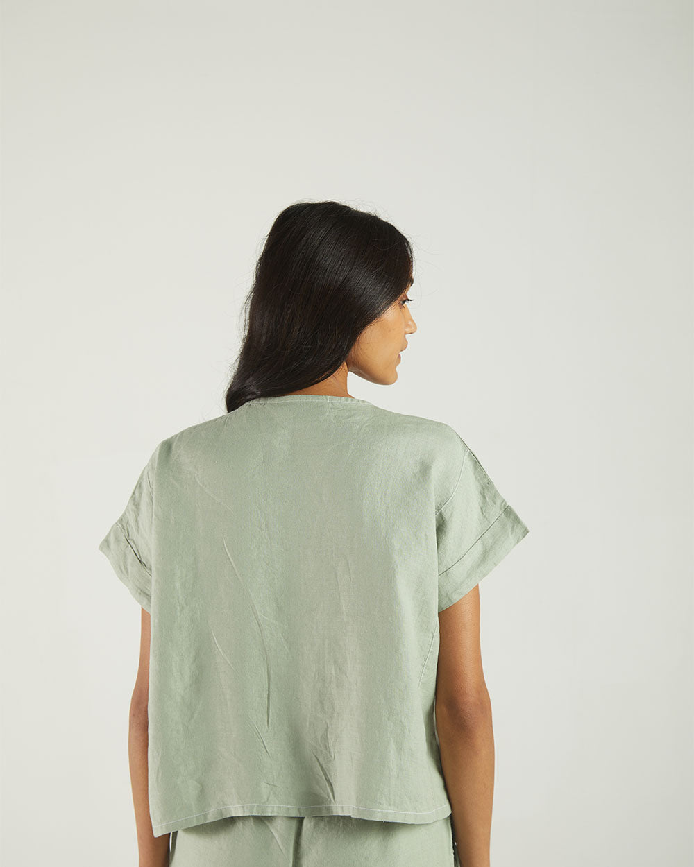Olive Green Boxy Shirt by Reistor with Bemberg, Casual Wear, Earth by Reistor, Green, Natural, Regular Fit, Shirts, Solids, Tops, Womenswear at Kamakhyaa for sustainable fashion
