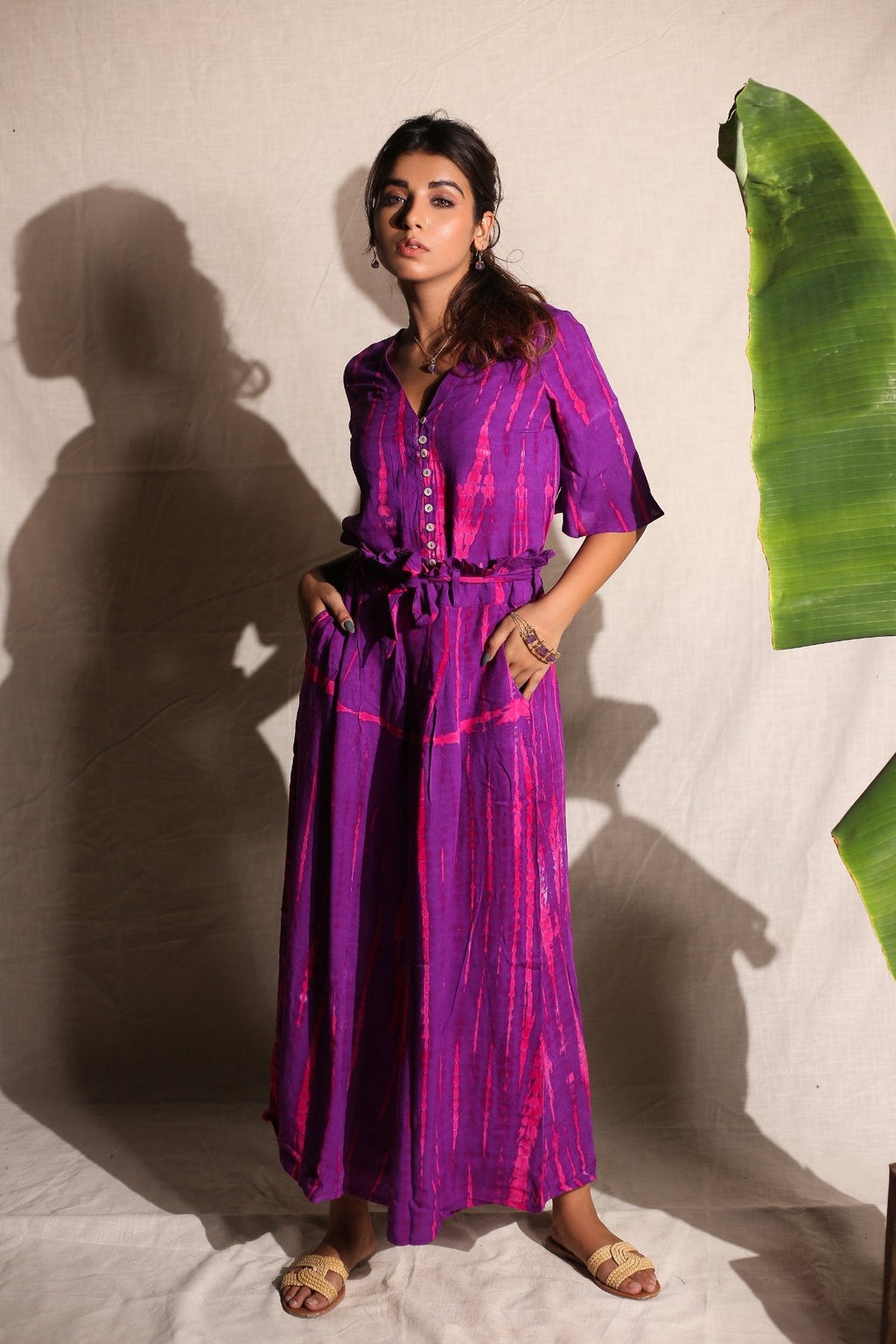 Pink Tie & Dye Top And Pants-Sets Of Two by Keva with Best Selling, Co-ord Sets, Day Dream, Natural, Pink, Printed Selfsame, Purple, Rayon, Relaxed Fit, Resort Wear, Tie & Dye, Vacation, Vacation Co-ords, Womenswear at Kamakhyaa for sustainable fashion