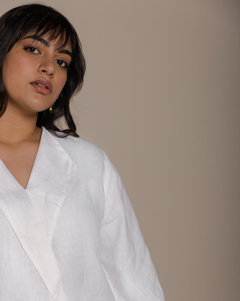 Poems In The Sky Top - Coconut White by Reistor with Blouses, Casual Wear, For Mother, For Mother W, Hemp, Hemp by Reistor, Natural, Office Wear, Relaxed Fit, Solids, Tops, White, Womenswear at Kamakhyaa for sustainable fashion