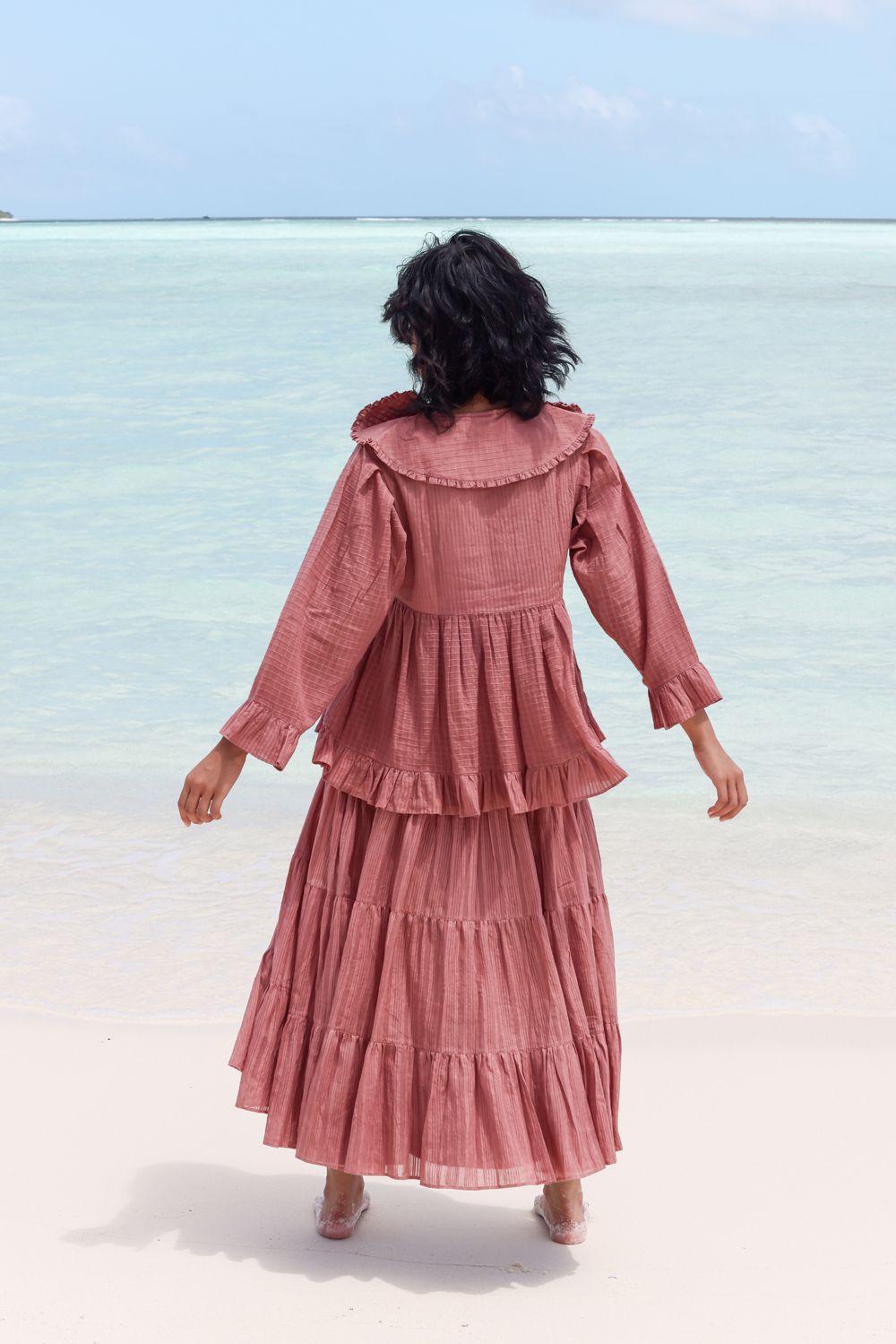 Recycled Cotton Pink Skirt by Raas with Azo Free Dyes, Casual Wear, Cotton, Layla, Pink, Recycled, Relaxed Fit, Skirts, Solids, Womenswear at Kamakhyaa for sustainable fashion