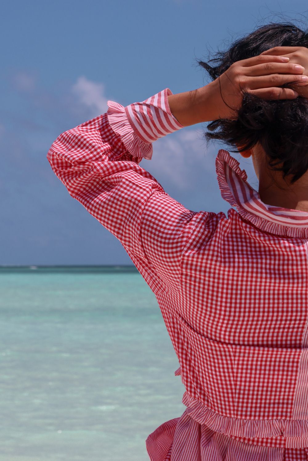 Recycled Cotton Pink Tiered Dress by Raas with Azo Free Dyes, Casual Wear, Cotton, Layla, Maxi Dresses, Pink, Recycled, Relaxed Fit, Solids, Tiered Dresses, Womenswear at Kamakhyaa for sustainable fashion