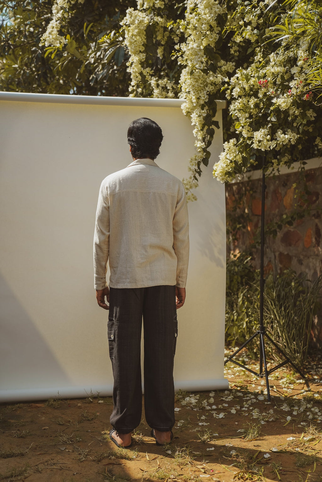 Spread Collar Shirt by Lafaani with 100% pure cotton, Casual Wear, Kora, Menswear, Organic, Regular Fit, Shirts, Solids, Sonder by Lafaani, Undyed and Unbleached at Kamakhyaa for sustainable fashion