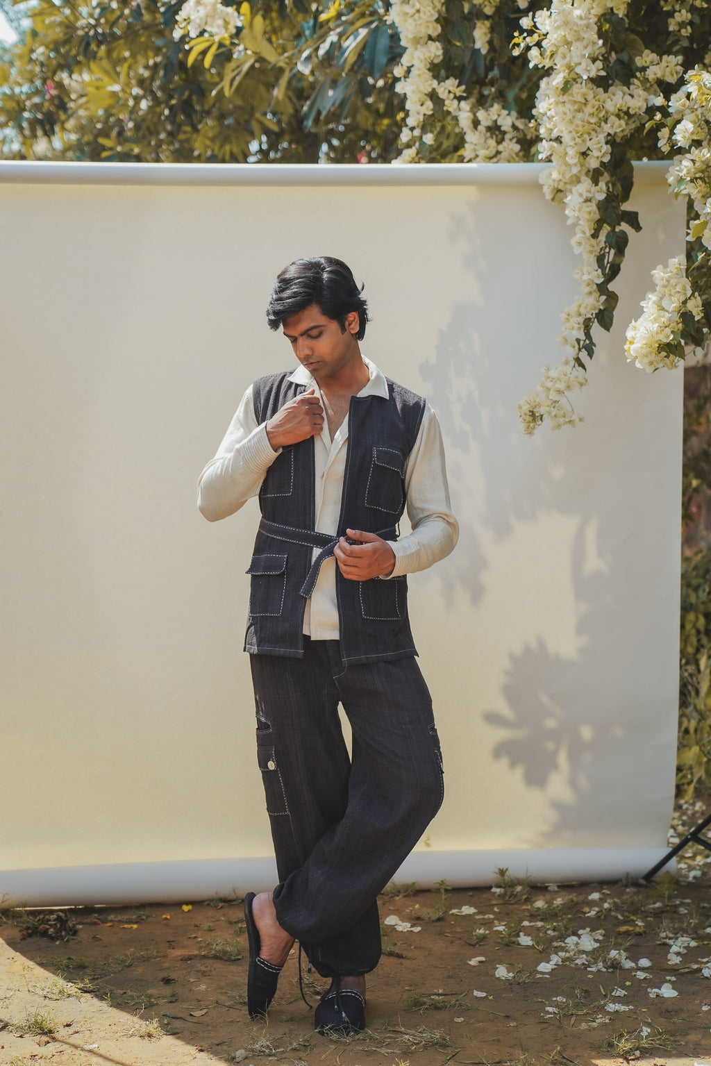 Unisex Utility Vest by Lafaani with 100% pure cotton, Black, Casual Wear, Jackets, Menswear, Natural with azo free dyes, Regular Fit, Solids, Sonder, Sonder by Lafaani, Unisex at Kamakhyaa for sustainable fashion