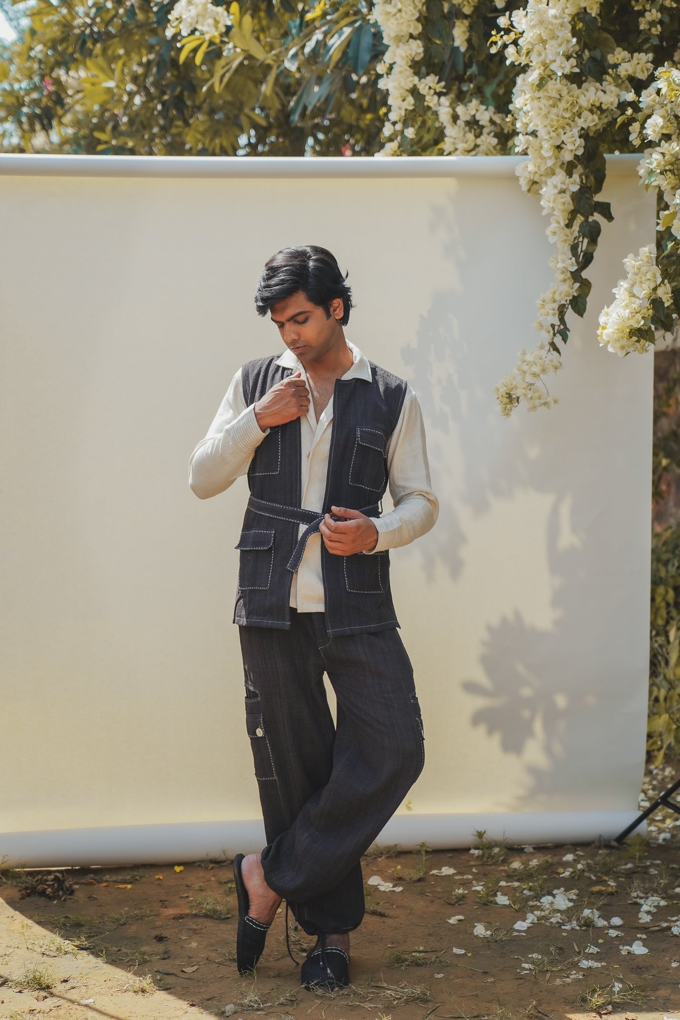 Unisex Utility Vest by Lafaani with 100% pure cotton, Black, Casual Wear, Jackets, Menswear, Natural with azo free dyes, Regular Fit, Solids, Sonder, Sonder by Lafaani, Unisex at Kamakhyaa for sustainable fashion