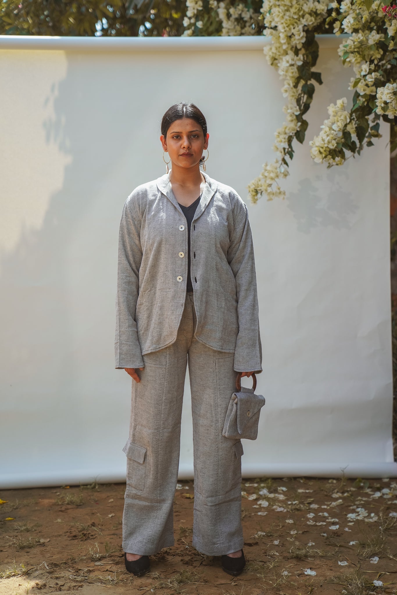 Unisex Rounded Hem Jacket by Lafaani with 100% pure cotton, Casual Wear, Grey, Jackets, Menswear, Natural with azo free dyes, Organic, Regular Fit, Solids, Sonder, Sonder by Lafaani, Unisex at Kamakhyaa for sustainable fashion