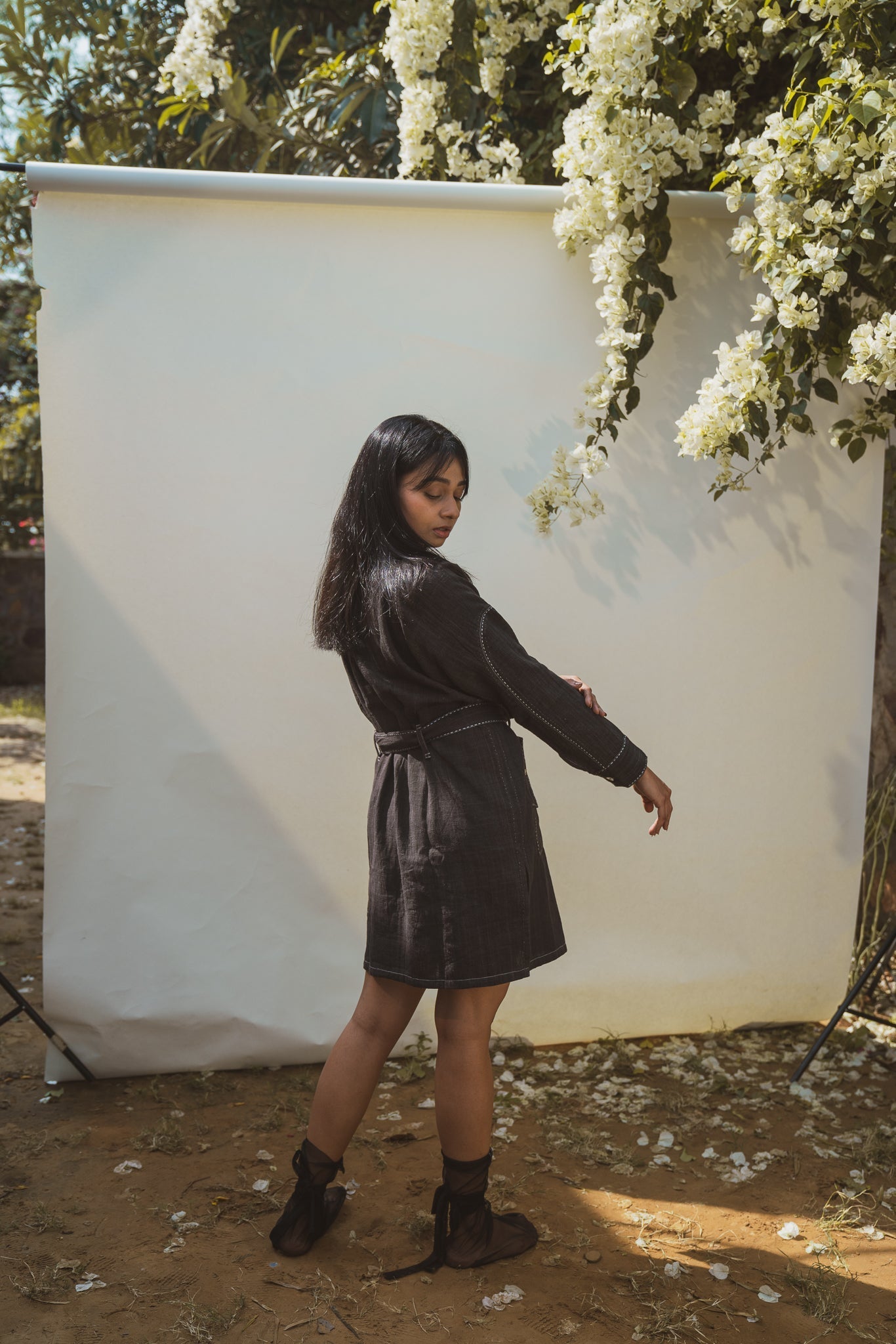 Bomber Dress by Lafaani with 100% pure cotton, Black, Casual Wear, Mini Dresses, Natural with azo free dyes, Organic, Regular Fit, Solids, Sonder, Sonder by Lafaani, Womenswear at Kamakhyaa for sustainable fashion