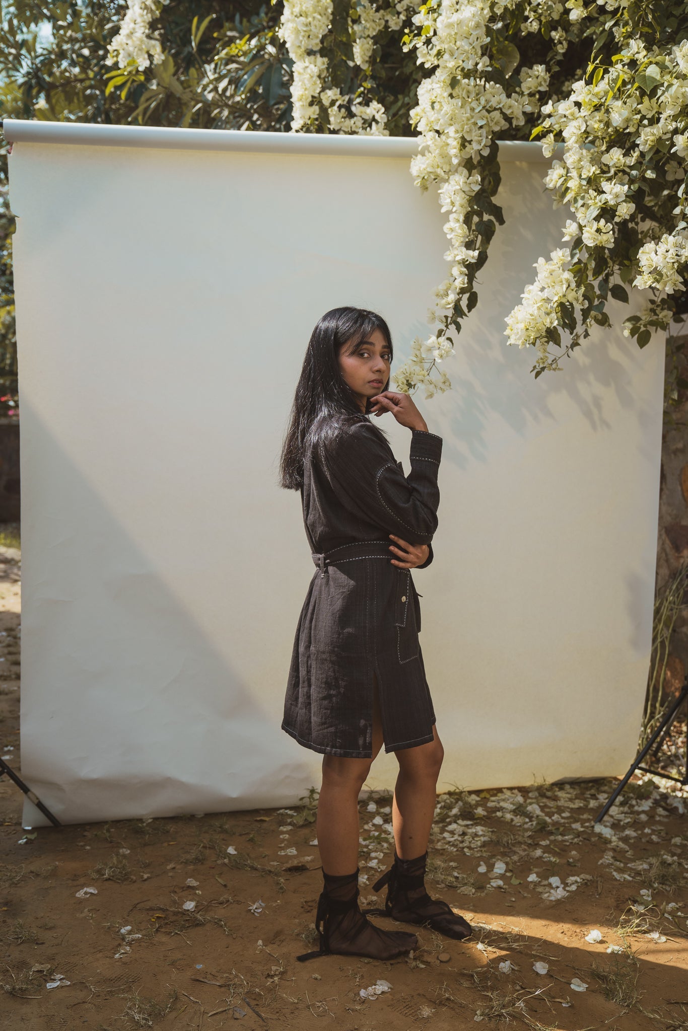 Bomber Dress by Lafaani with 100% pure cotton, Black, Casual Wear, Mini Dresses, Natural with azo free dyes, Organic, Regular Fit, Solids, Sonder, Sonder by Lafaani, Womenswear at Kamakhyaa for sustainable fashion