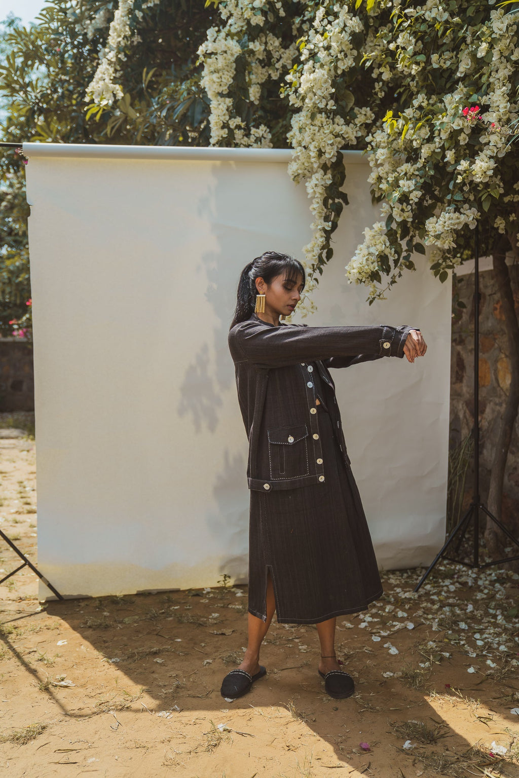 Unisex Black Bomber by Lafaani with 100% pure cotton, Black, Casual Wear, Jackets, Natural with azo free dyes, Organic, Regular Fit, Solids, Sonder, Sonder by Lafaani, Unisex, Womenswear at Kamakhyaa for sustainable fashion