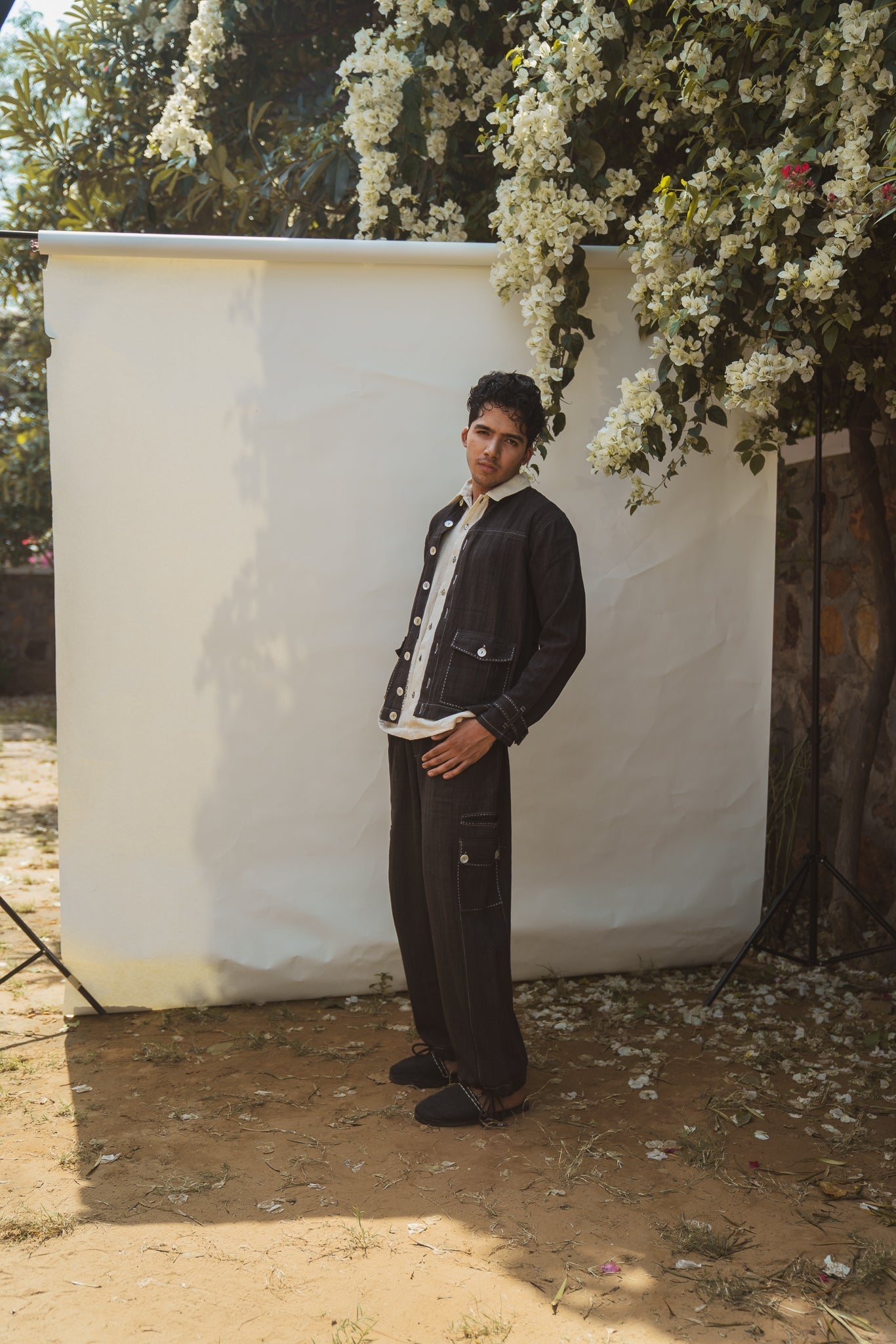 Unisex Black Bomber & Utility Pants Set by Lafaani with 100% pure cotton, Black, Casual Wear, Grey, Loungewear Co-Ords, Menswear, Natural with azo free dyes, Regular Fit, Solids, Sonder, Sonder by Lafaani, Unisex at Kamakhyaa for sustainable fashion