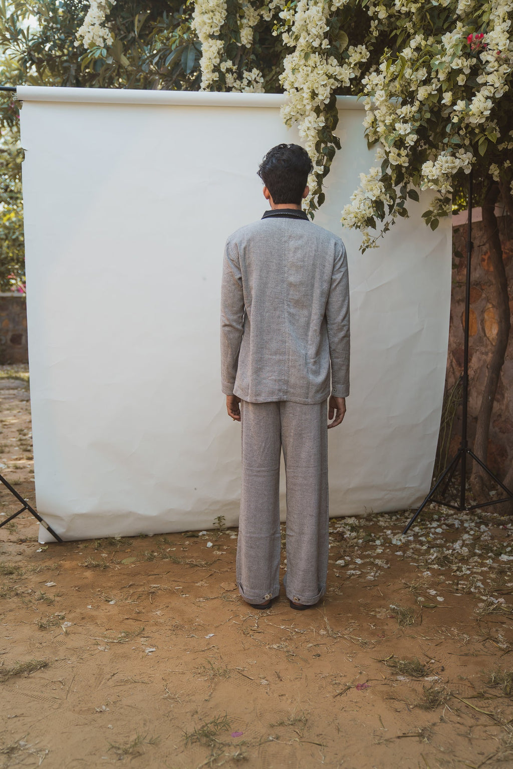 Melange Shirt by Lafaani with 100% pure cotton, Black, Casual Wear, Grey, Menswear, Natural with azo free dyes, Organic, Regular Fit, Shirts, Solids, Sonder, Sonder by Lafaani at Kamakhyaa for sustainable fashion