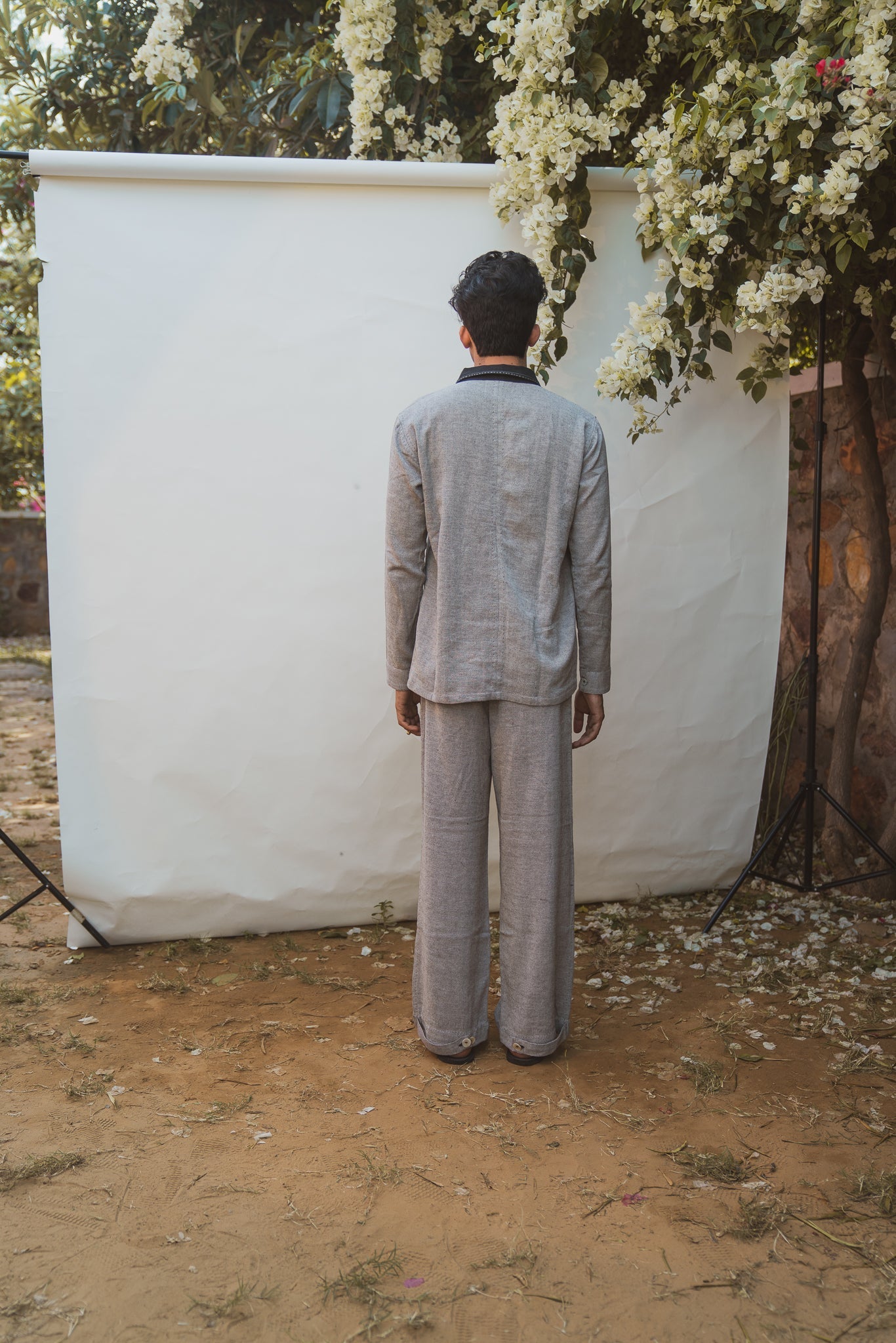 Melange Shirt by Lafaani with 100% pure cotton, Black, Casual Wear, Grey, Menswear, Natural with azo free dyes, Organic, Regular Fit, Shirts, Solids, Sonder, Sonder by Lafaani at Kamakhyaa for sustainable fashion