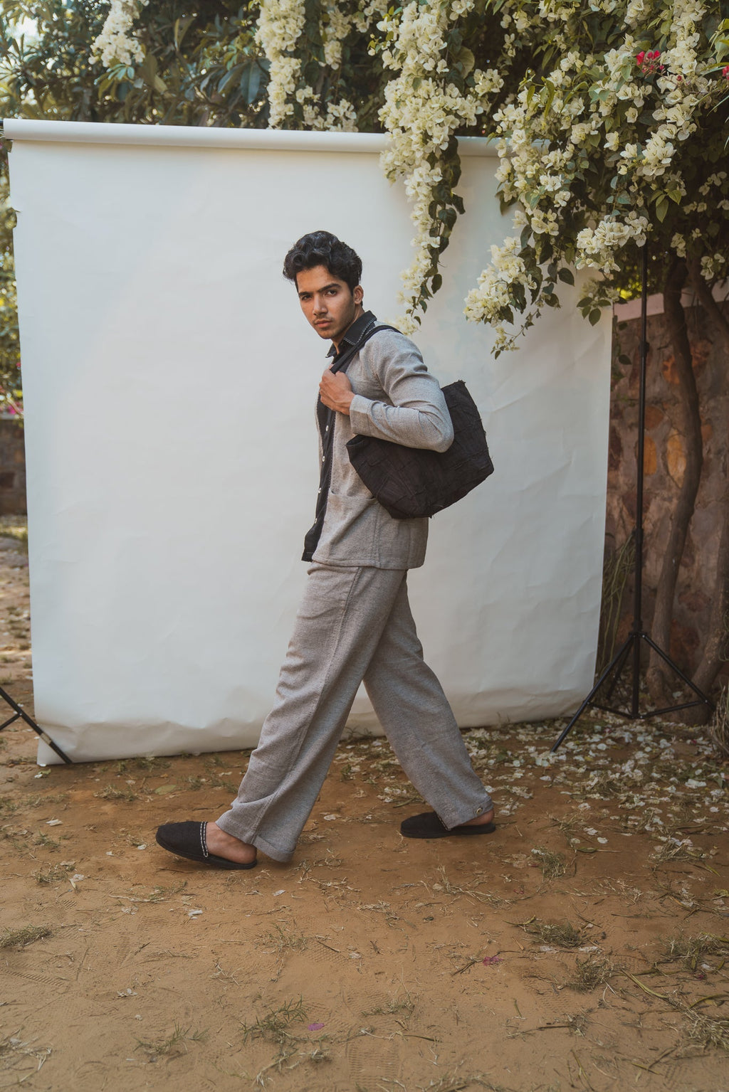 Tapered Pants by Lafaani with 100% pure cotton, Black, Casual Wear, Grey, Menswear, Natural with azo free dyes, Organic, Regular Fit, Solids, Sonder, Sonder by Lafaani at Kamakhyaa for sustainable fashion