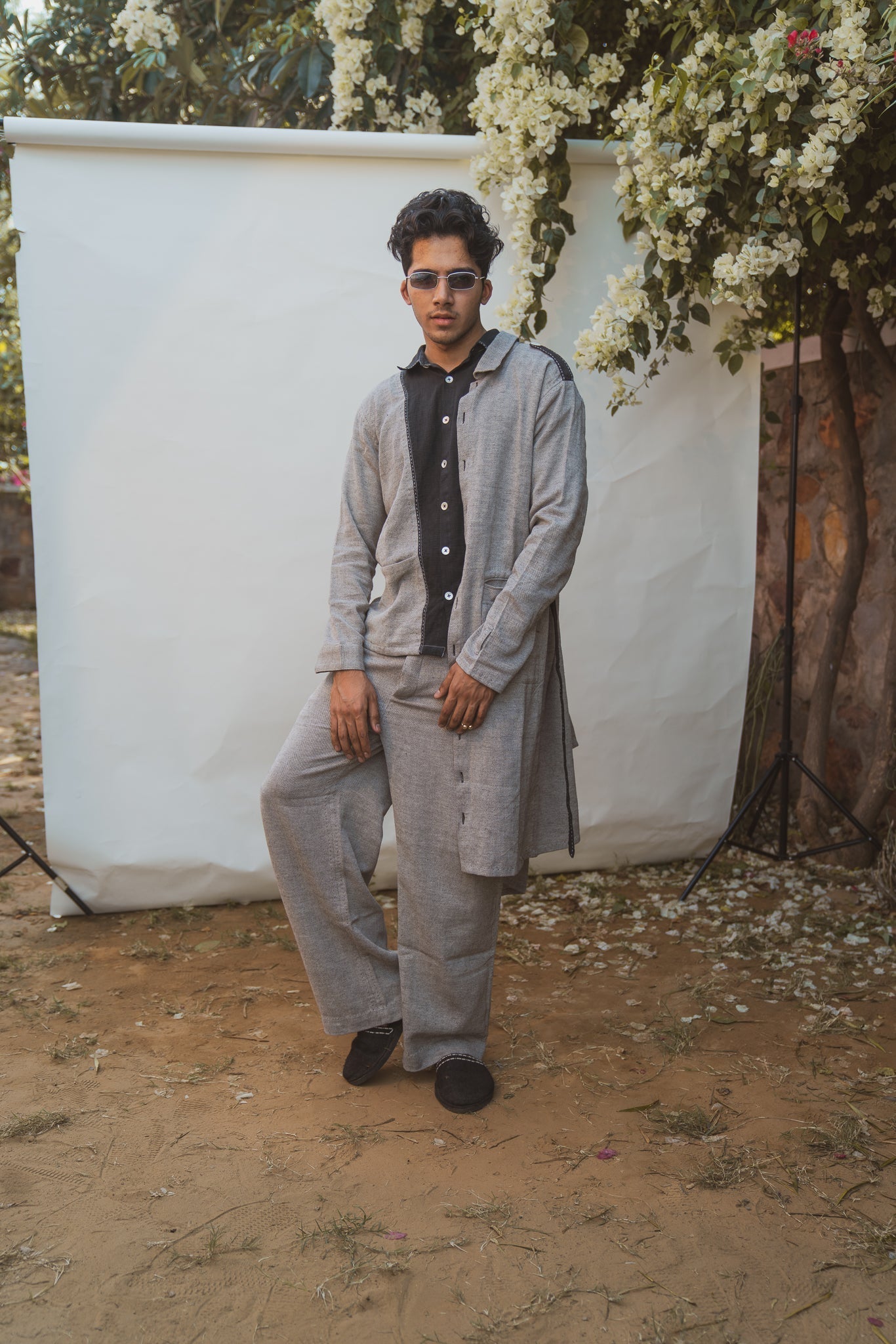 Unisex Trans-seasonal Overlay by Lafaani with 100% pure cotton, Black, Casual Wear, Grey, Menswear, Natural with azo free dyes, Overlays, Regular Fit, Solids, Sonder, Sonder by Lafaani, Unisex at Kamakhyaa for sustainable fashion