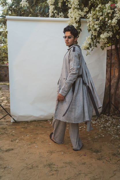 Unisex Trans-seasonal Overlay by Lafaani with 100% pure cotton, Black, Casual Wear, Grey, Menswear, Natural with azo free dyes, Overlays, Regular Fit, Solids, Sonder, Sonder by Lafaani, Unisex at Kamakhyaa for sustainable fashion