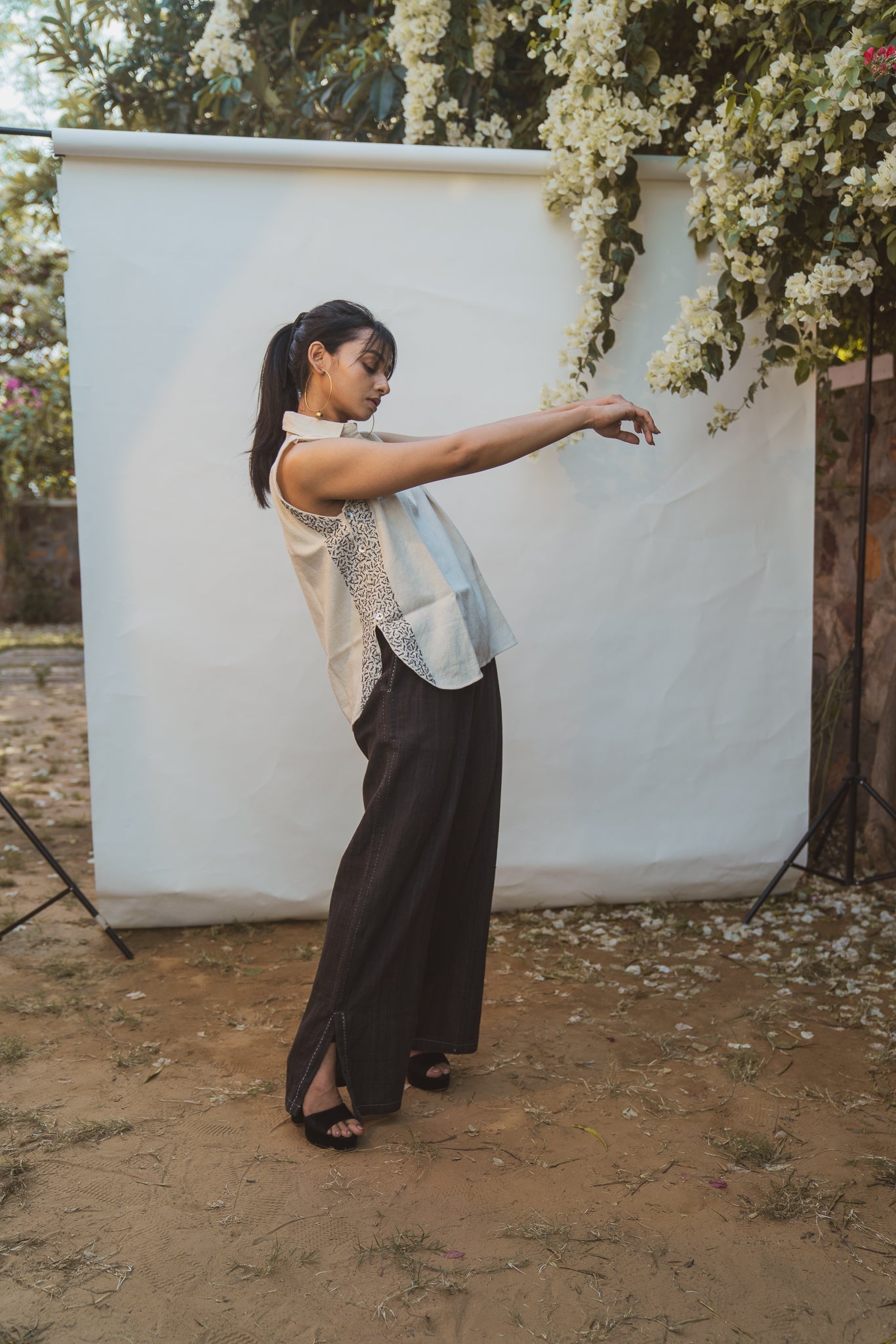 Halter Neck Blouse by Lafaani with 100% pure cotton, Casual Wear, Halter Neck Tops, Kora, Organic, Regular Fit, Solids, Sonder, Sonder by Lafaani, Undyed and Unbleached, Womenswear at Kamakhyaa for sustainable fashion