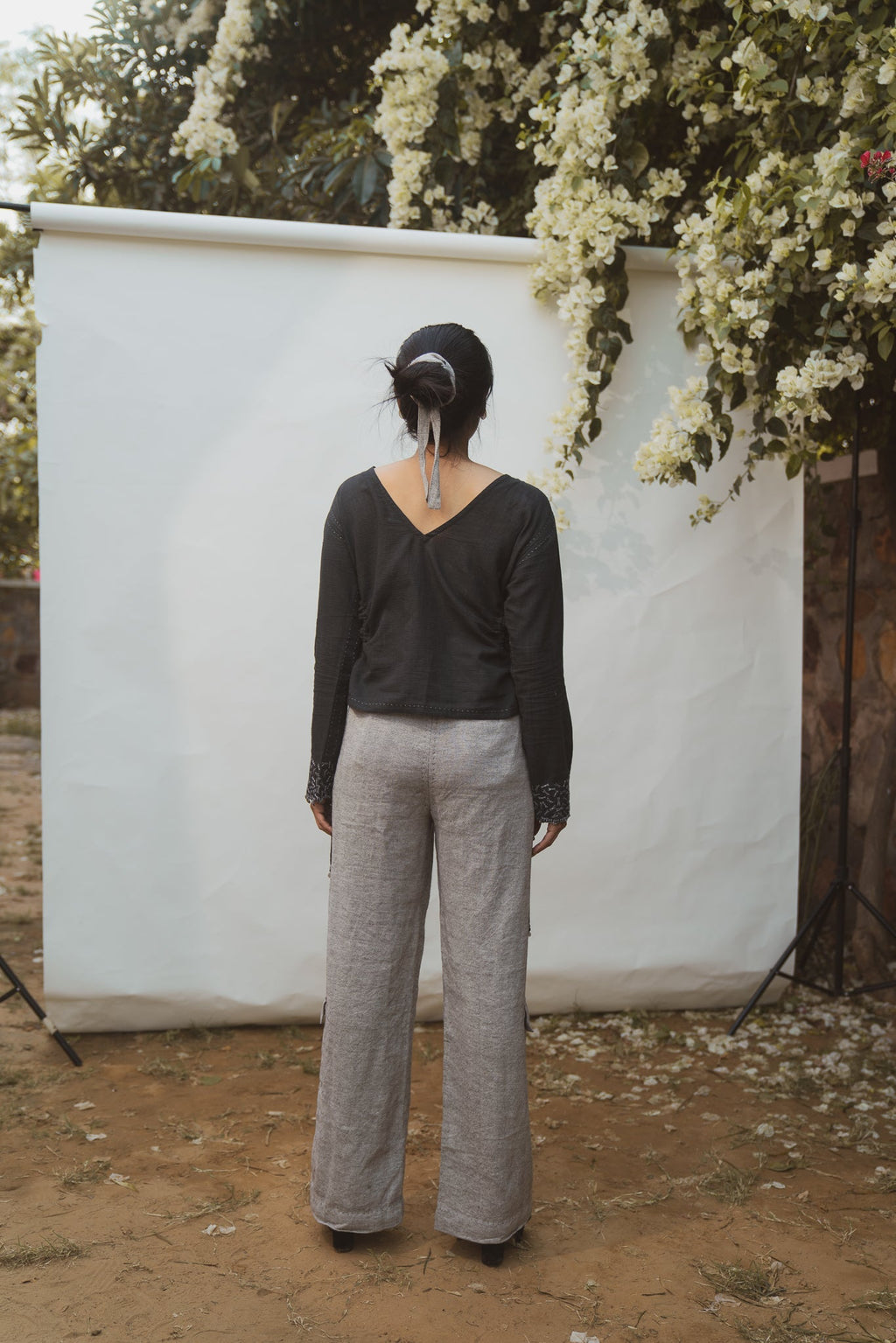 Reversible Blouse by Lafaani with 100% pure cotton, Black, Blouses, Casual Wear, Natural with azo free dyes, Organic, Regular Fit, Reversible, Solids, Sonder, Sonder by Lafaani, Womenswear at Kamakhyaa for sustainable fashion