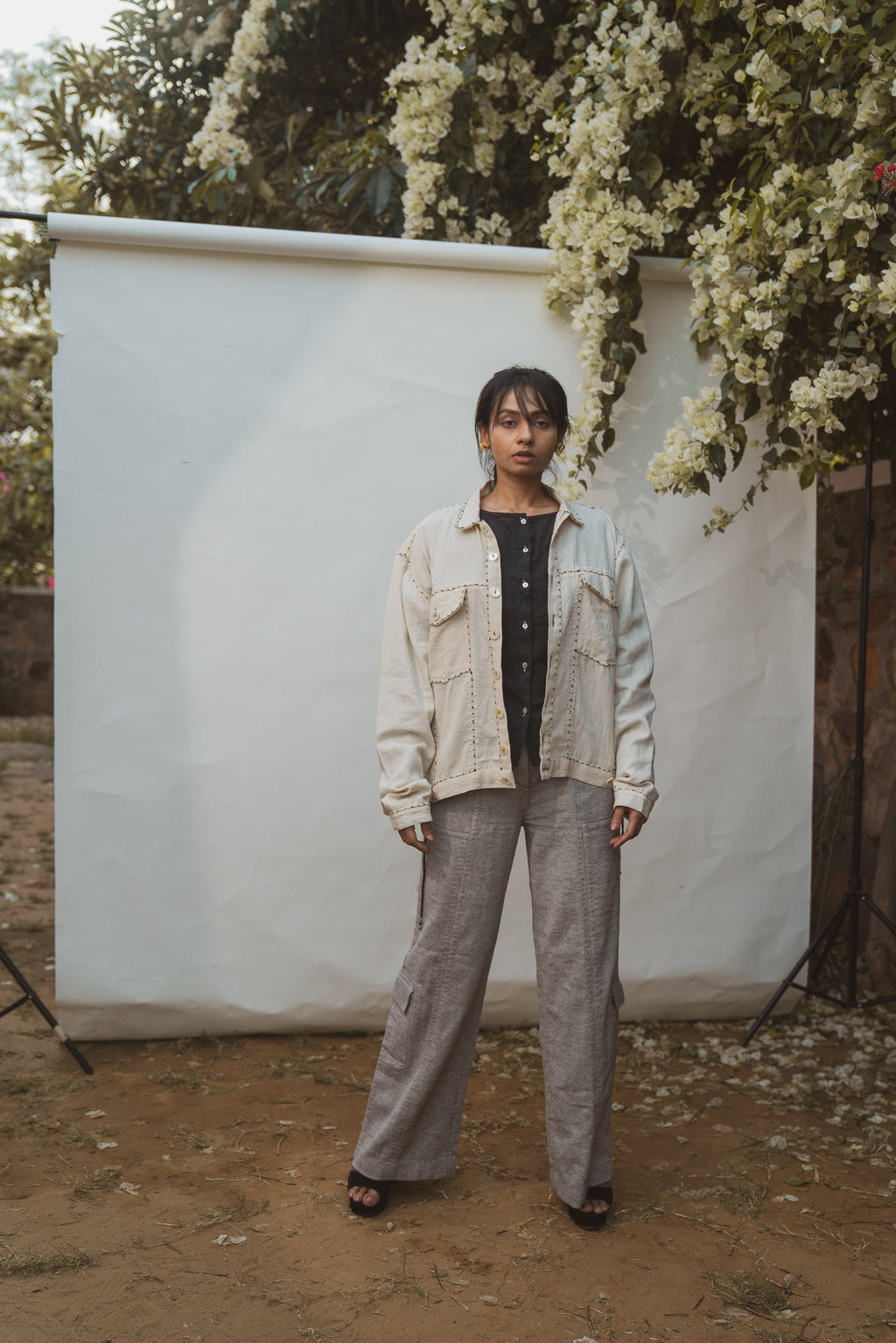 Unisex Kora Bomber by Lafaani with 100% pure cotton, Casual Wear, Jackets, Kora, Menswear, Organic, Regular Fit, Solids, Sonder, Sonder by Lafaani, Undyed and Unbleached, Unisex at Kamakhyaa for sustainable fashion