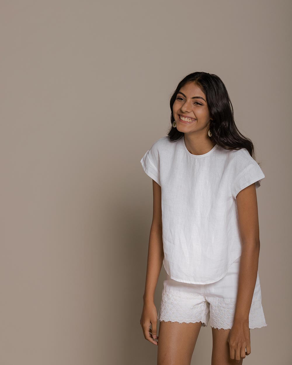 Sandcastle Saturdays Top - Coconut White by Reistor with Casual Wear, Hemp, Hemp by Reistor, Natural, Solids, T-Shirts, Tops, White, Womenswear at Kamakhyaa for sustainable fashion