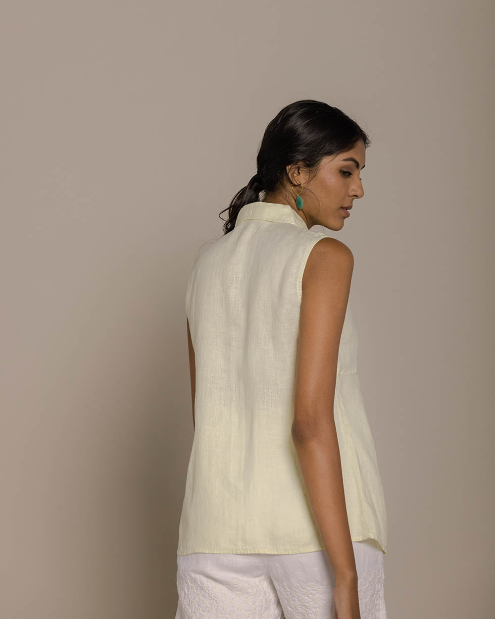 The Summer Haze Top - Lemon by Reistor with Casual Wear, Hemp, Hemp by Reistor, Natural, Shirts, Solids, Tops, Womenswear, Yellow at Kamakhyaa for sustainable fashion