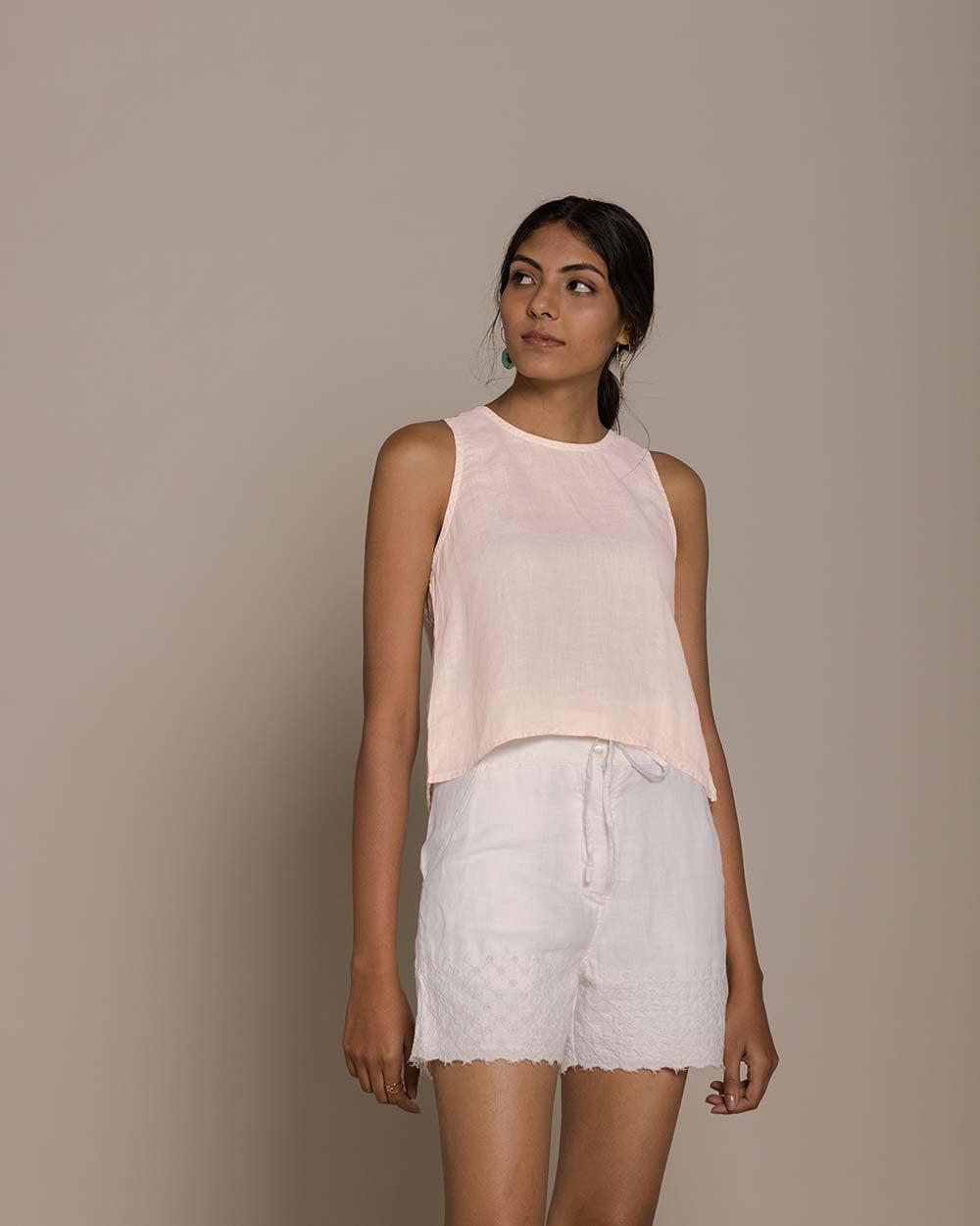 Sunshine And Streetlights Top - Ice Pink by Reistor with Casual Wear, Hemp, Hemp by Reistor, Natural, Pink, Solids, T-shirts, Tops, Womenswear at Kamakhyaa for sustainable fashion
