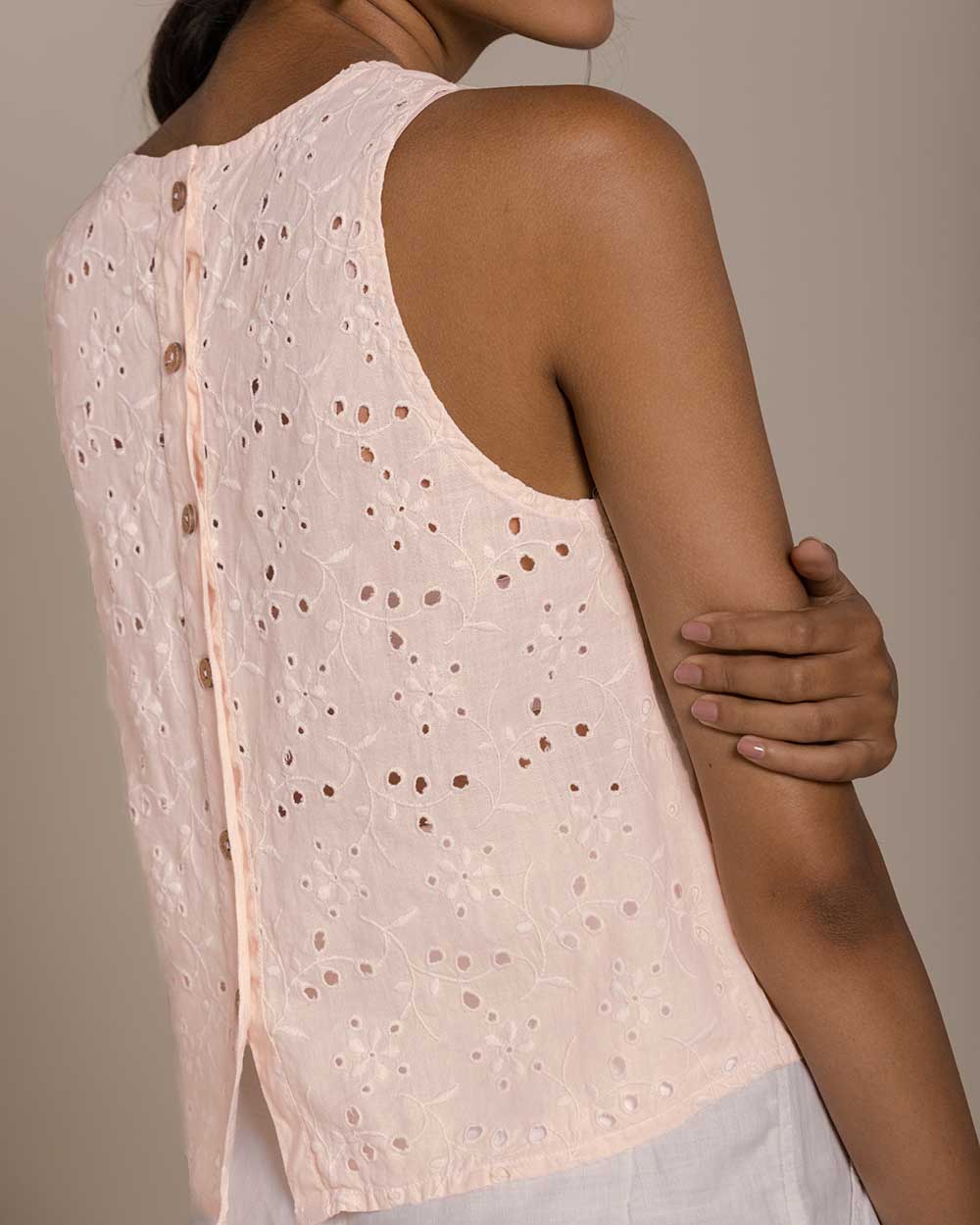 Sunshine And Streetlights Top - Ice Pink by Reistor with Casual Wear, Hemp, Hemp by Reistor, Natural, Pink, Solids, T-shirts, Tops, Womenswear at Kamakhyaa for sustainable fashion