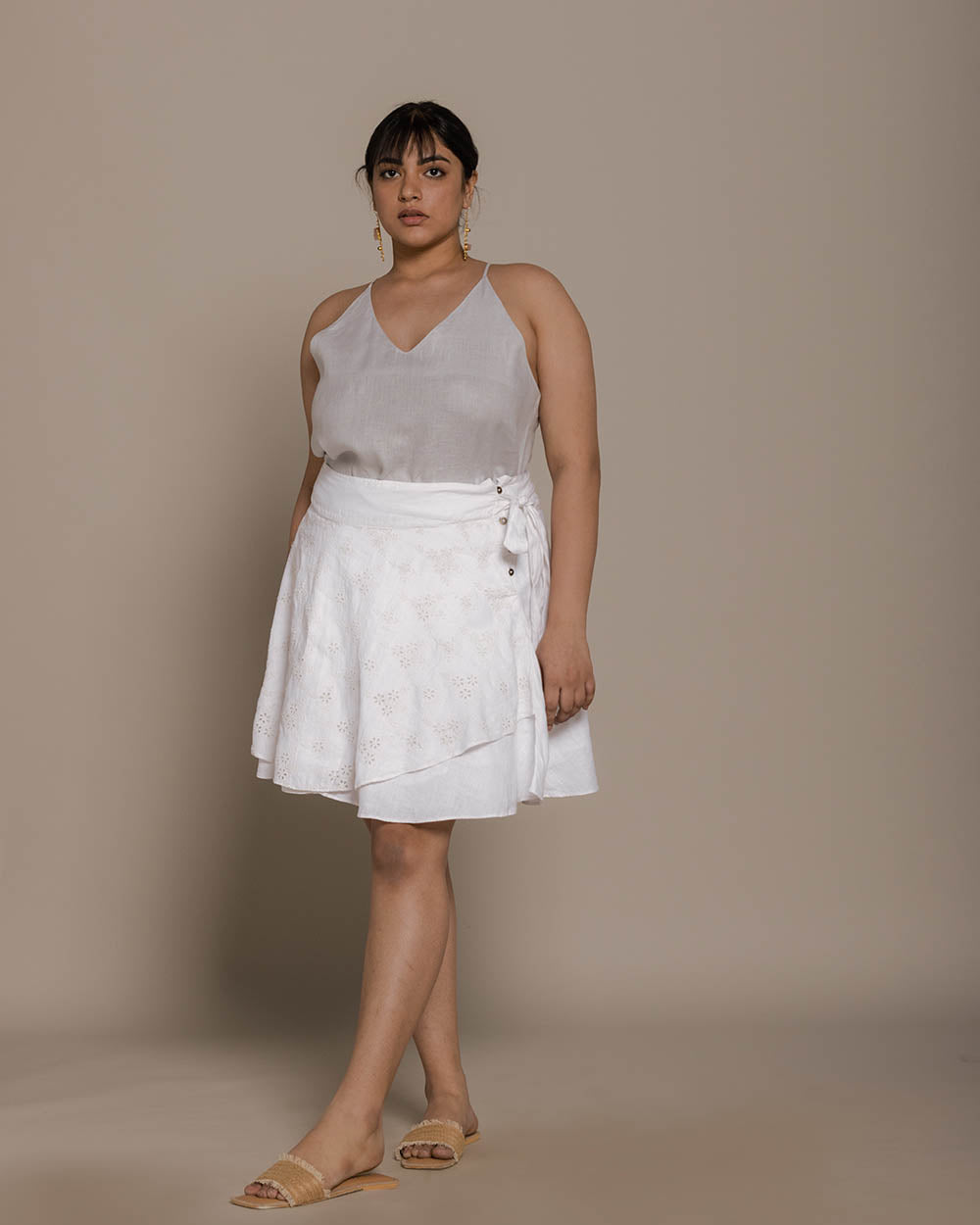 Sand In My Toes Skirt - Coconut White by Reistor with Casual Wear, Embroidered, Hemp, Hemp by Reistor, Natural, Skirts, White, Womenswear at Kamakhyaa for sustainable fashion
