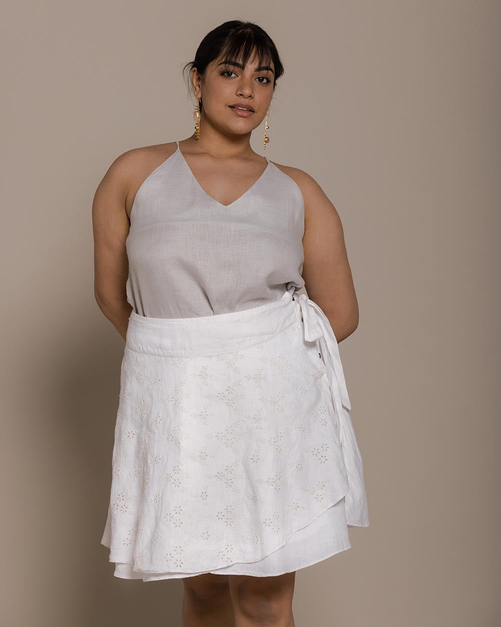 Sand In My Toes Skirt - Coconut White by Reistor with Casual Wear, Embroidered, Hemp, Hemp by Reistor, Natural, Skirts, White, Womenswear at Kamakhyaa for sustainable fashion