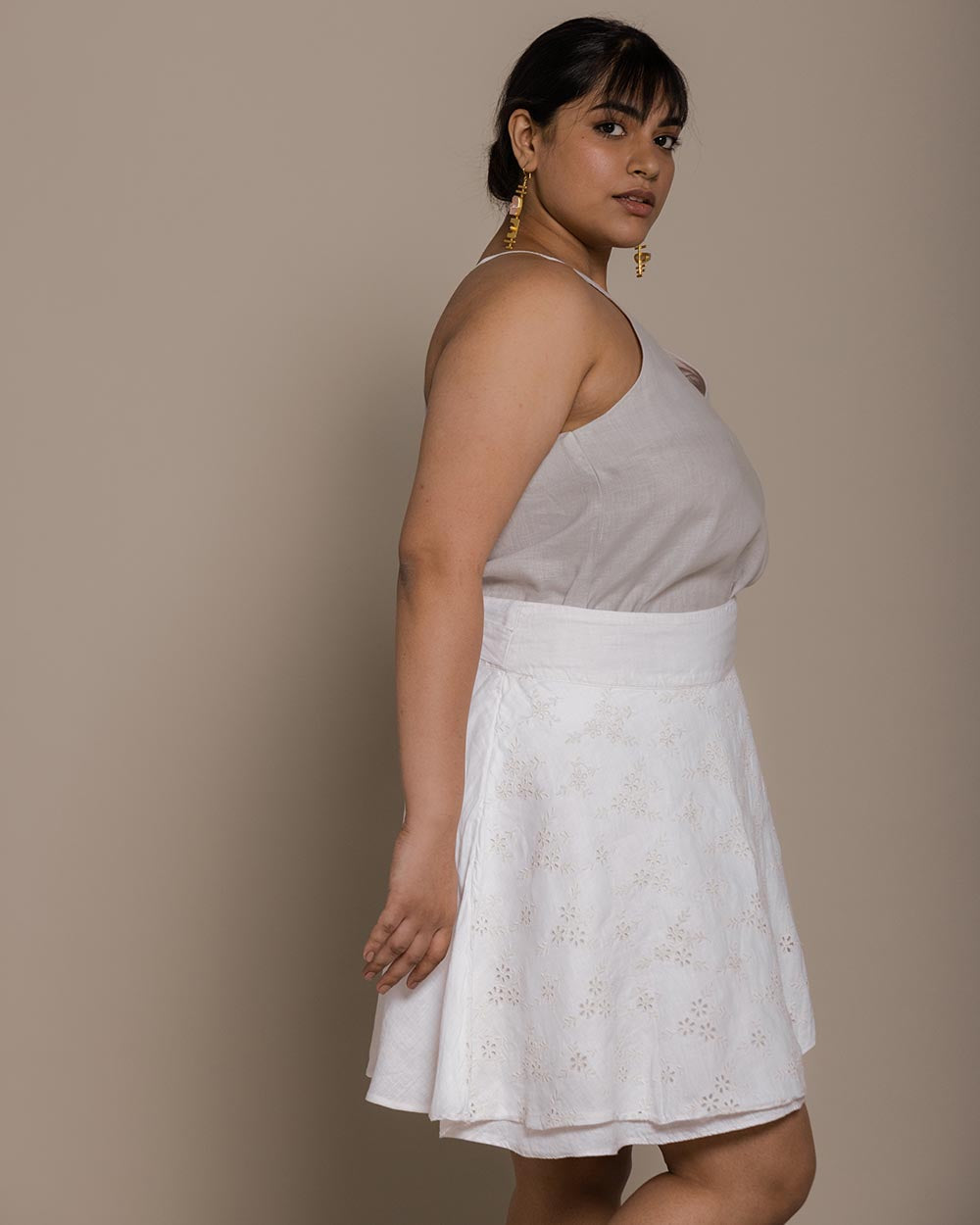 Sand In My Toes Skirt - Coconut White by Reistor with Casual Wear, Embroidered, Hemp, Hemp by Reistor, Natural, Skirts, White, Womenswear at Kamakhyaa for sustainable fashion