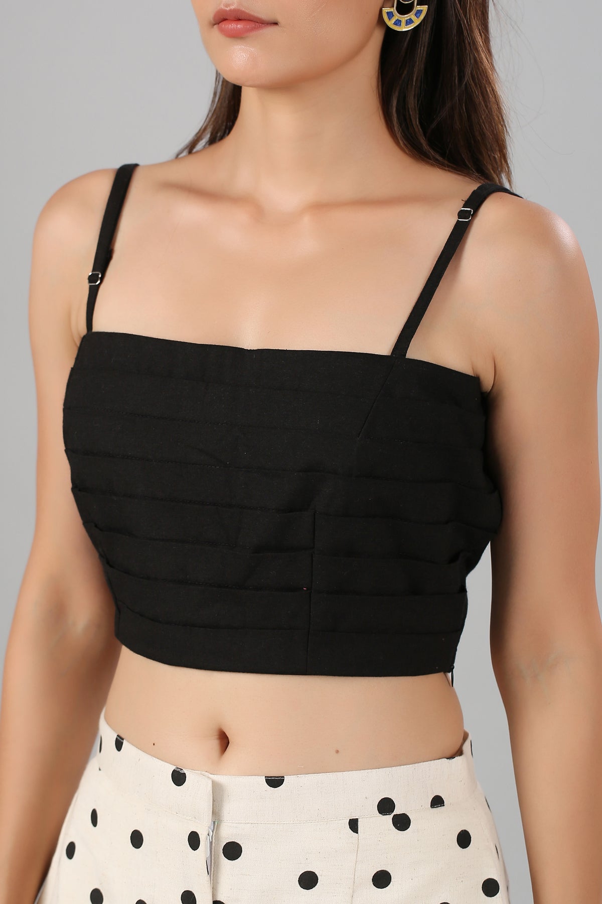 Polka Blazer Co Ord Set by MOH-The Eternal Dhaga with Cotton, Cotton Slub, Moh-The eternal Dhaga, Natural, Polka Dots, Prints, Regular Fit, Resort Wear, Vacation Co-ords, White, Womenswear at Kamakhyaa for sustainable fashion