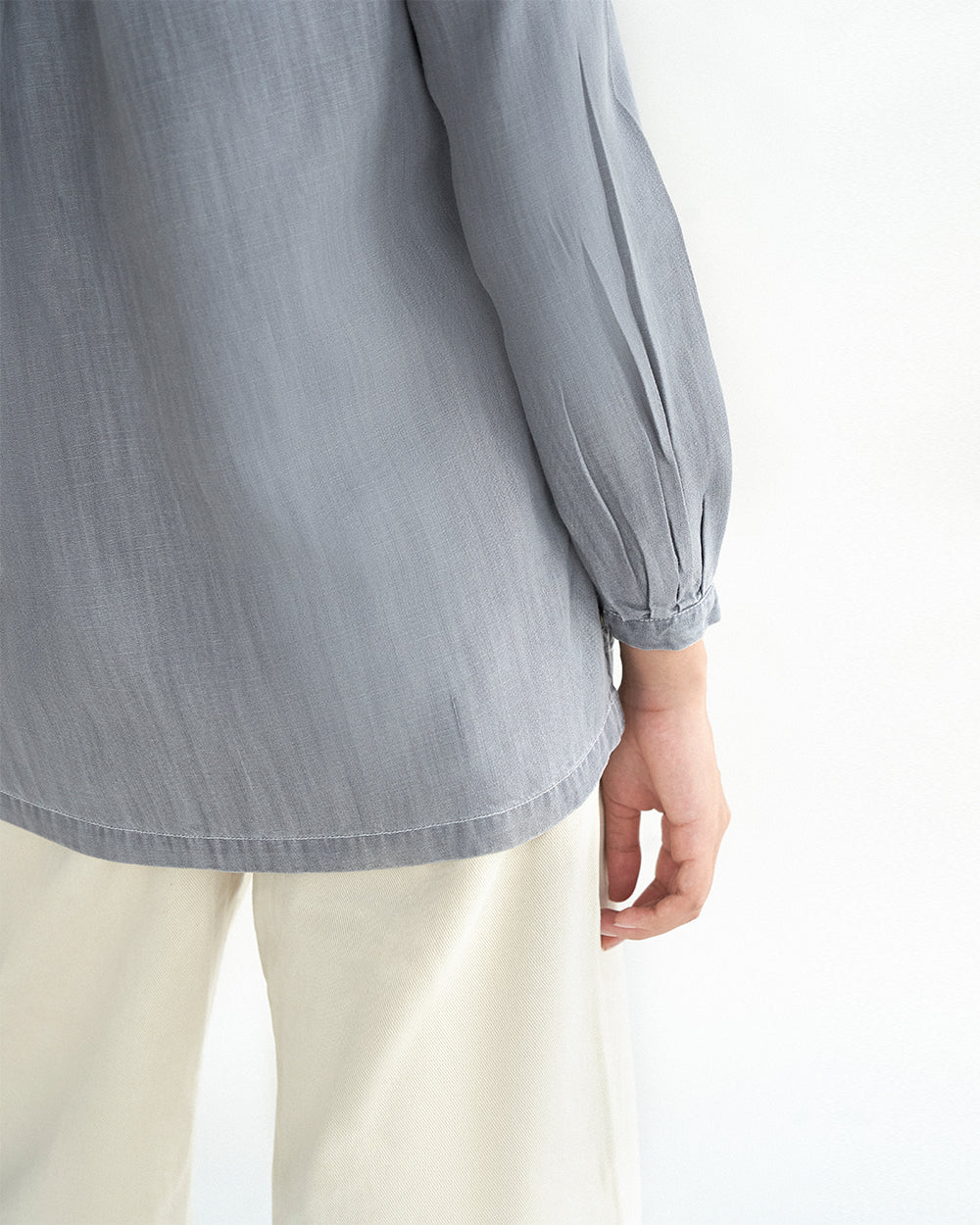 Shades of Everyday Grey Shirt by Reistor with Casual Wear, Denim, Denim Restored by Reistor, Grey, Natural, Solids, Tencel, Tops, Tunic Tops, Womenswear at Kamakhyaa for sustainable fashion