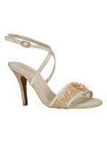 Champagne Stilettos in Nude by Sole Stories with Basics Edit- Chapter II, Faux Leather, For Daughter, Handcrafted, Heels, Relaxed Fit, Solids, Vegan, White at Kamakhyaa for sustainable fashion