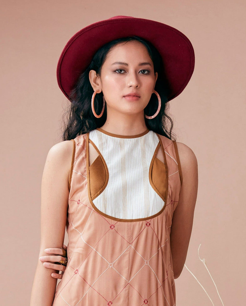 Beige Cotton Maxi Dress by Dan Ba with Beige, Cotton, For Daughter, July Sale, July Sale 2023, Maxi Dresses, Natural, Relaxed Fit, Resort Wear, Sleeveless Dresses, Solids, Womenswear at Kamakhyaa for sustainable fashion