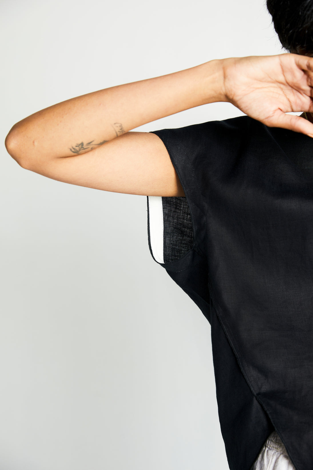 The Black Box Top by Reistor with Archived, Black, Casual Wear, Hemp, Hemp Noir by Reistor, Natural, Office Wear, Regular Fit, Shirts, Solids, Tops, Womenswear at Kamakhyaa for sustainable fashion