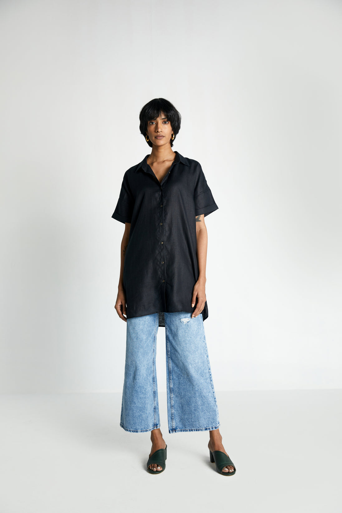 The Everyday Shirt by Reistor with Archived, Black, Hemp, Hemp Noir by Reistor, Natural, Office Wear, Regular Fit, Shirts, Solids, Tops, Womenswear at Kamakhyaa for sustainable fashion