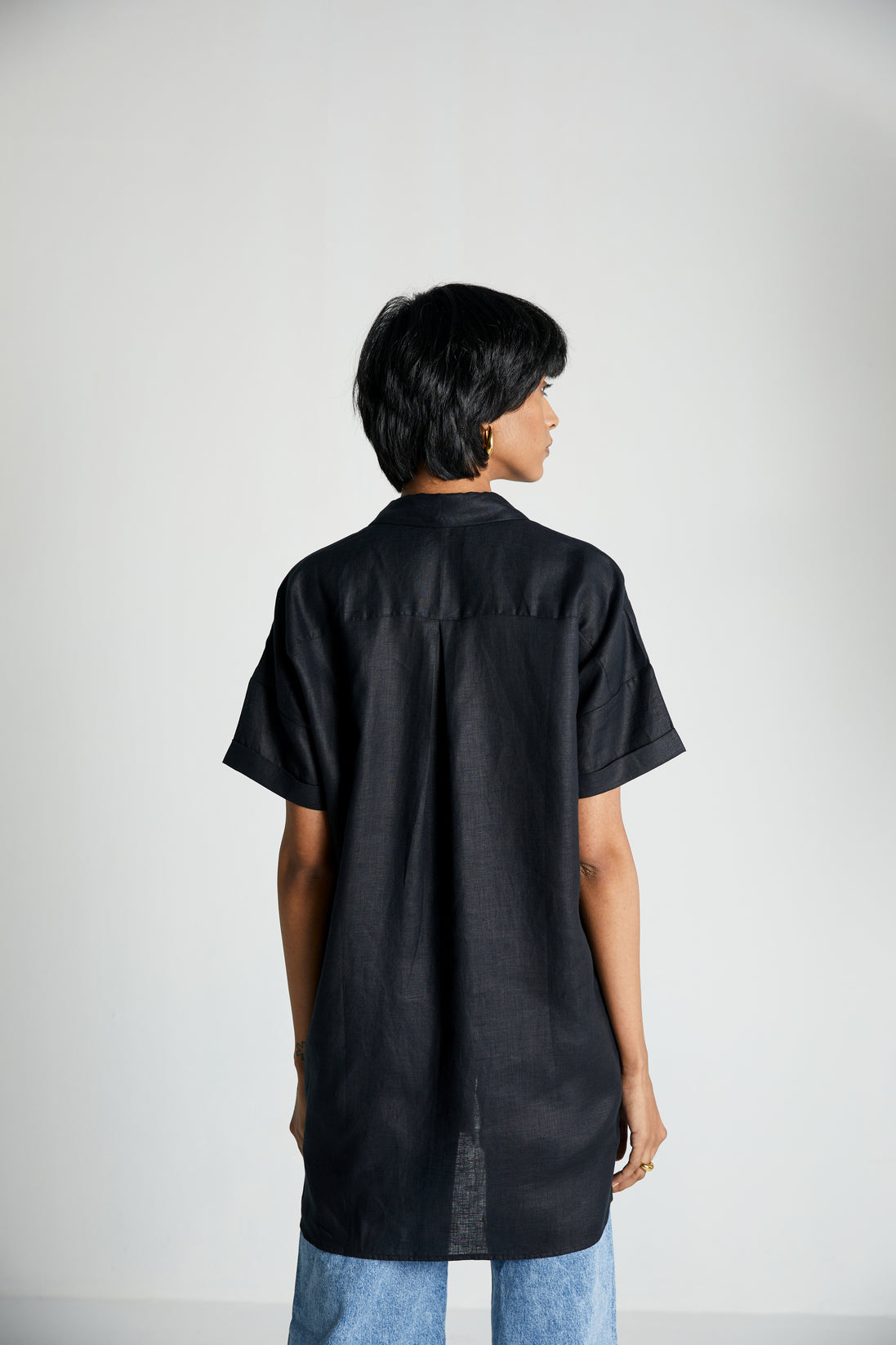 The Everyday Shirt by Reistor with Archived, Black, Hemp, Hemp Noir by Reistor, Natural, Office Wear, Regular Fit, Shirts, Solids, Tops, Womenswear at Kamakhyaa for sustainable fashion