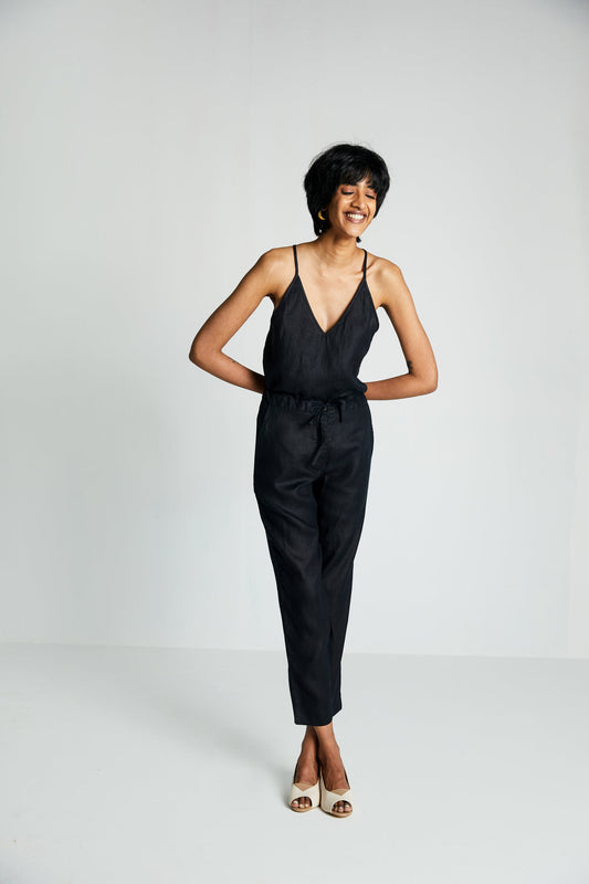 The Goes with Everything Pant by Reistor with Black, Hemp, Hemp Noir by Reistor, Natural, Office Wear, Pants, Regular Fit, Solids, Womenswear at Kamakhyaa for sustainable fashion