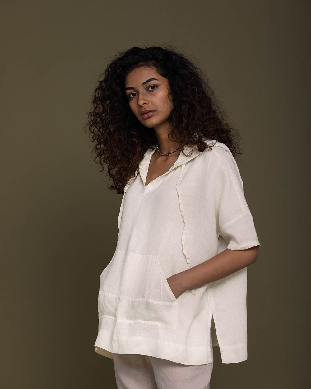 The Hemp Hoodie - Shell Off White by Reistor with Archived, Casual Wear, Hemp, Hemp by Reistor, Hoodies, Natural, Solids, White, Womenswear at Kamakhyaa for sustainable fashion