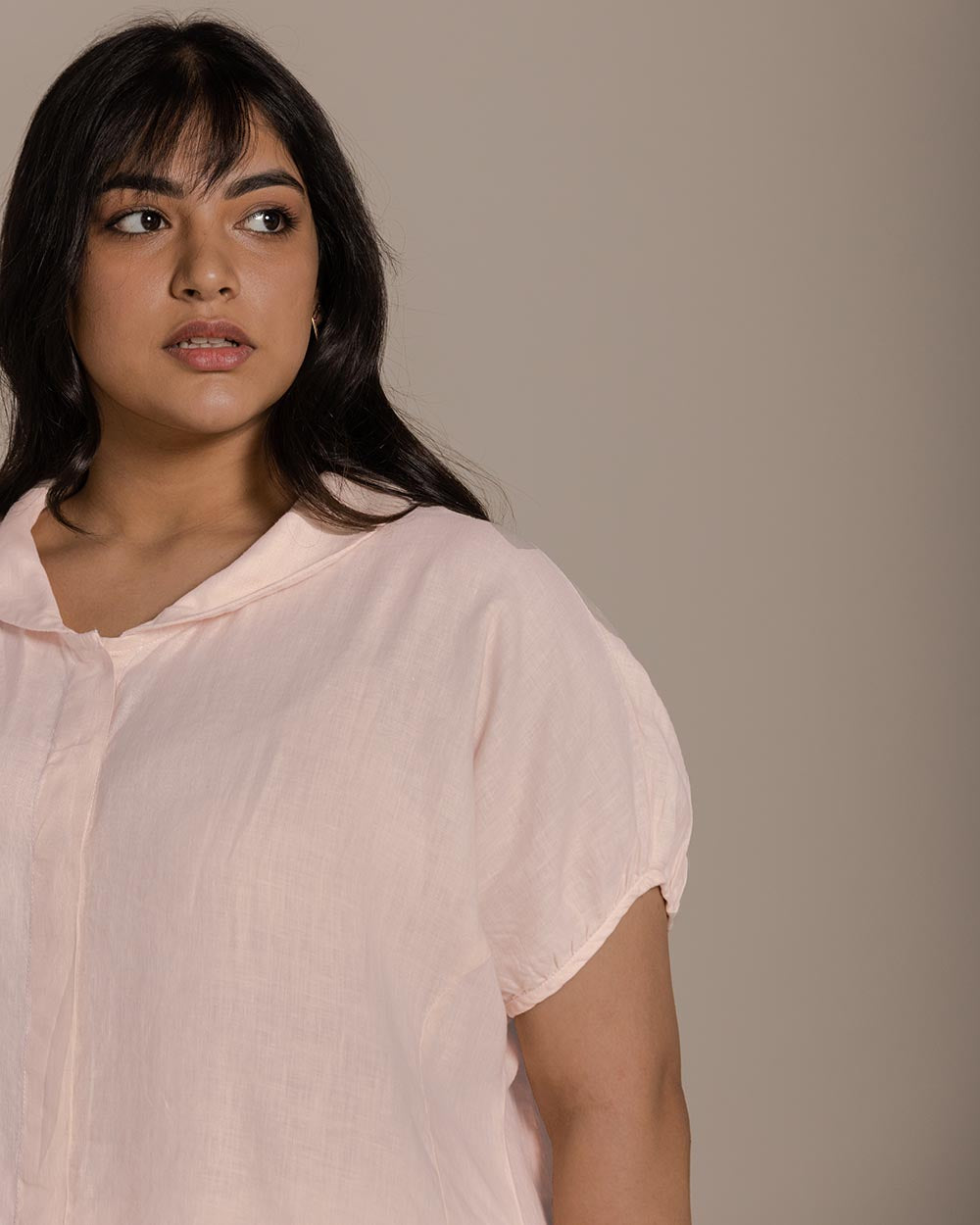 The Morning Coffee Run Shirt - Ice Pink by Reistor with Archived, Casual Wear, Hemp, Hemp by Reistor, Natural, Pink, Shirts, Solids, Tops, Womenswear at Kamakhyaa for sustainable fashion