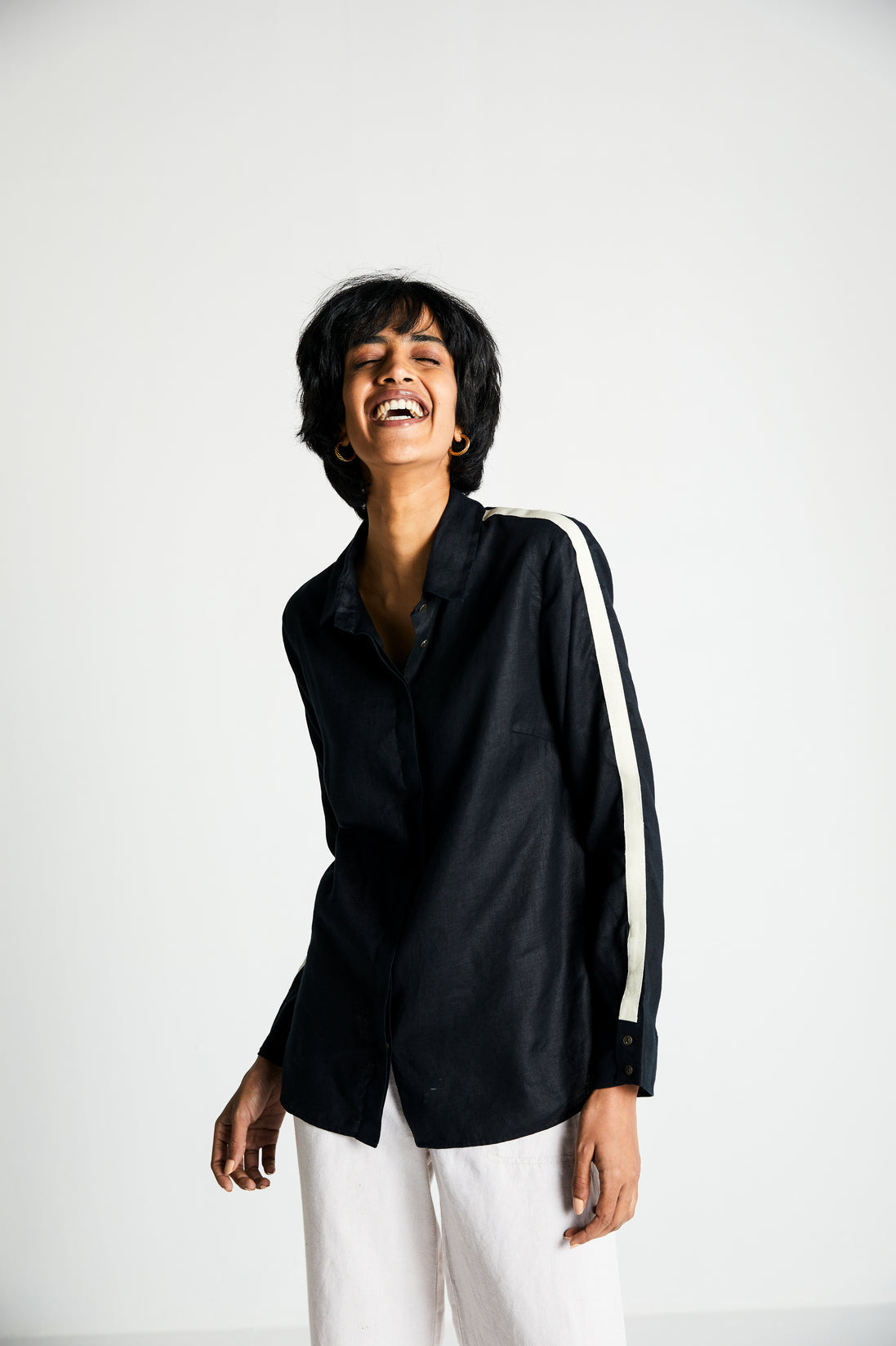 The Weekday Shirt by Reistor with Black, Casual Wear, Hemp, Hemp Noir by Reistor, Natural, Regular Fit, Shirts, Solids, Tops, Womenswear at Kamakhyaa for sustainable fashion